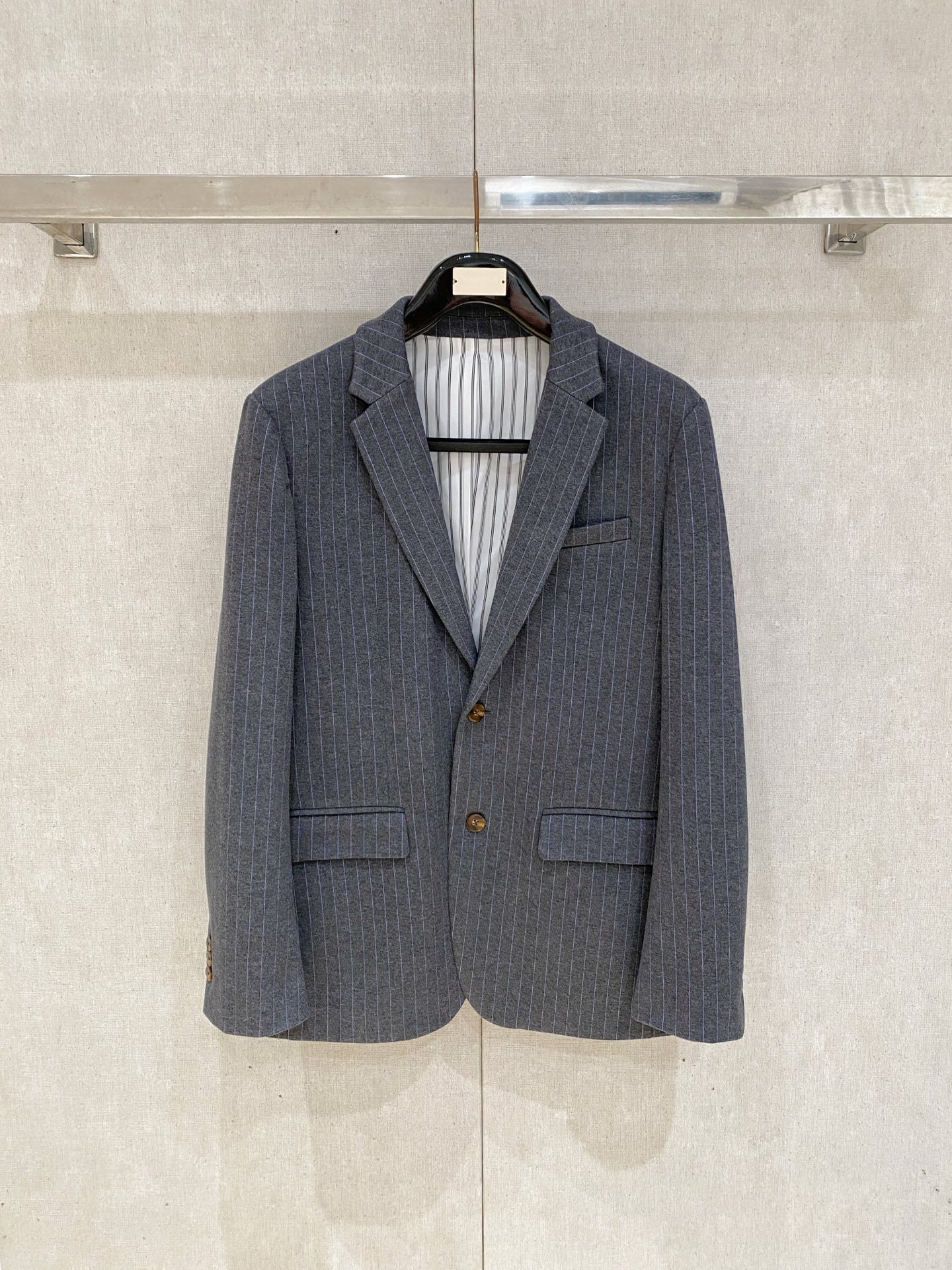 Brunello Cucinelli Blue Two Button Blazer