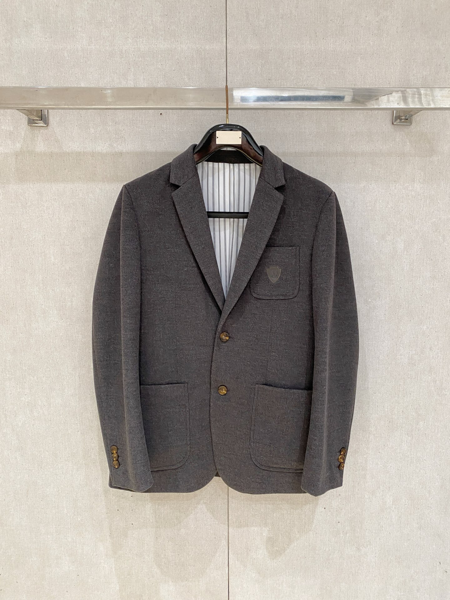 Brunello Cucinelli Gray Two Button Blazer