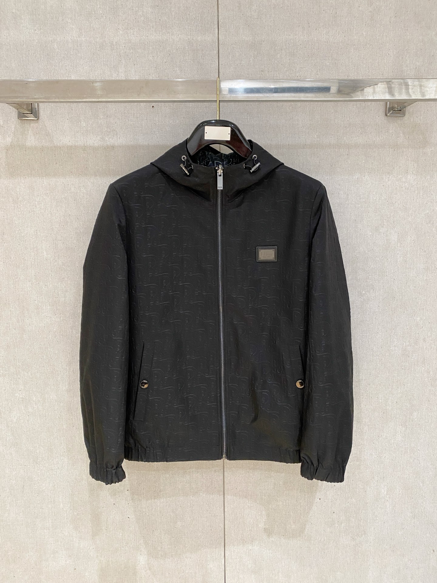 Dior Black Hooded Zip Jacket