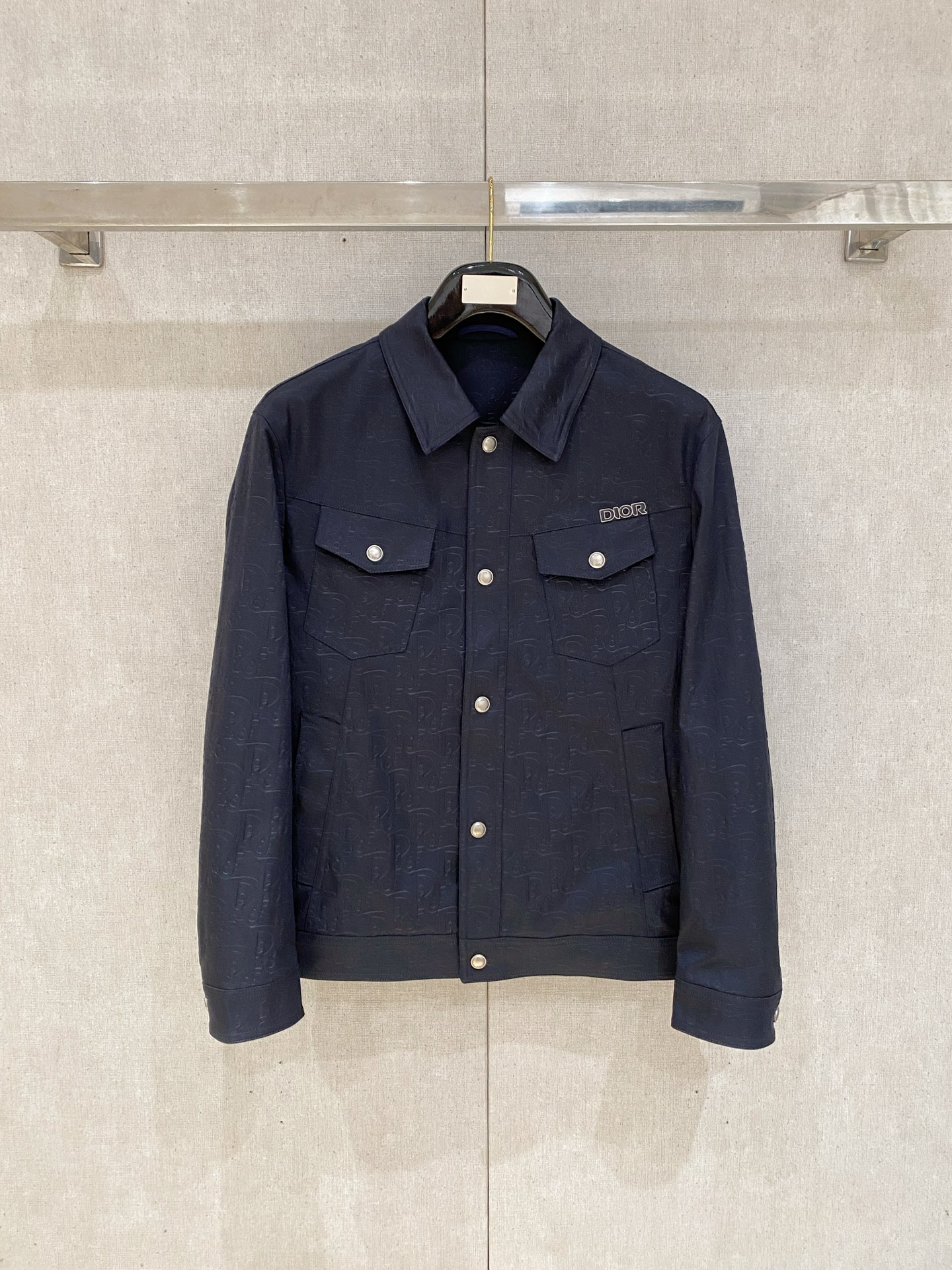 Dior Navy Button Front Jacket