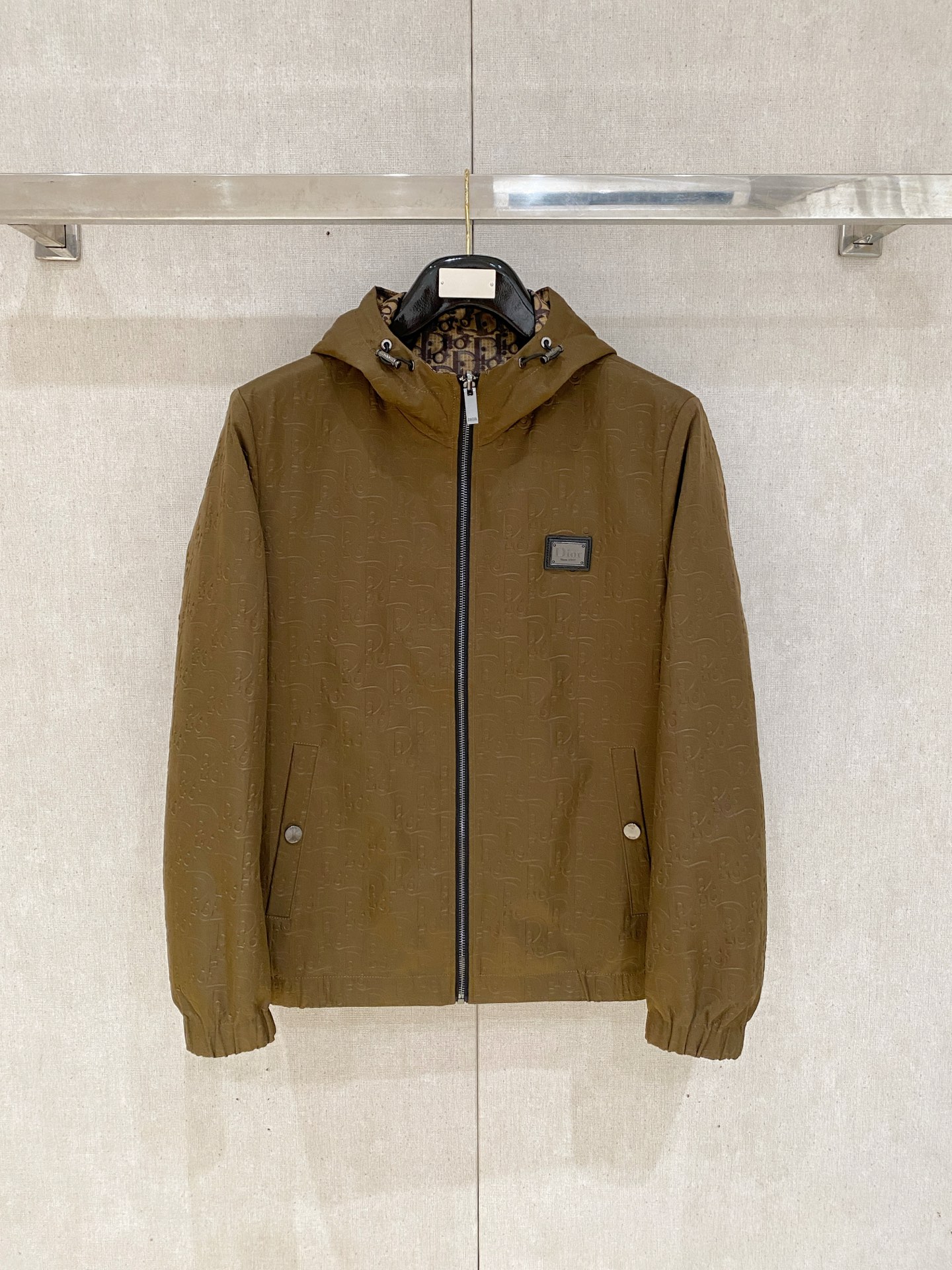 Dior Brown Hooded Zip Jacket