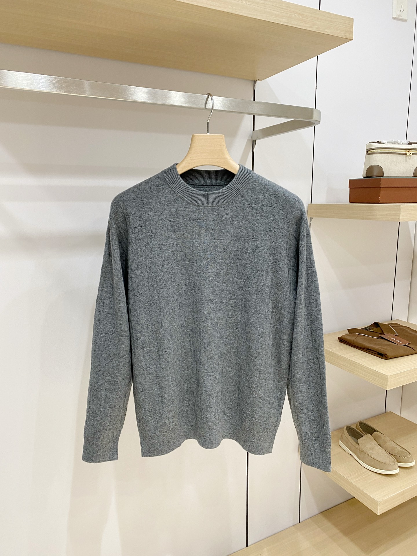 Dior Gray Crew Neck Sweater