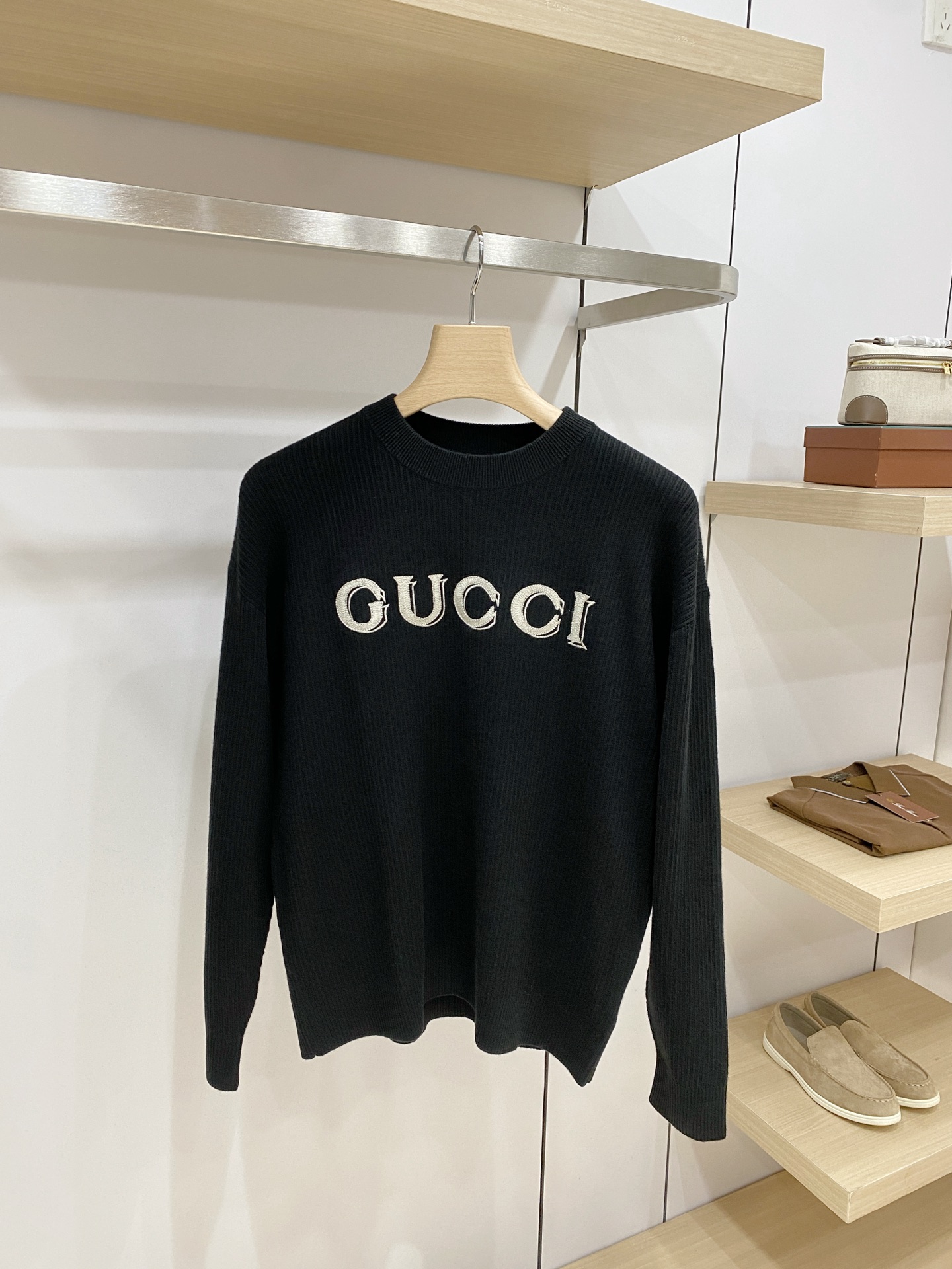 Gucci Black Logo Crewneck Sweater