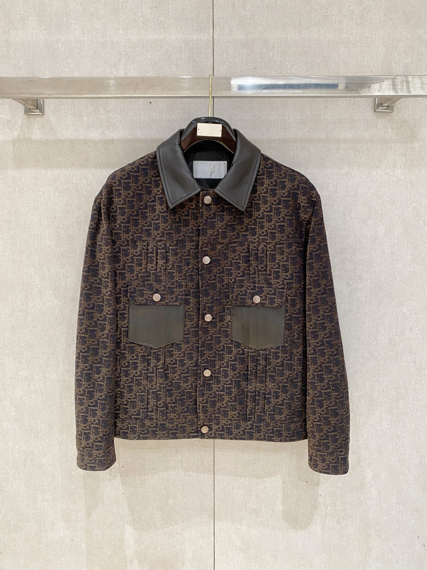 Dior Brown Monogram Button Front Jacket