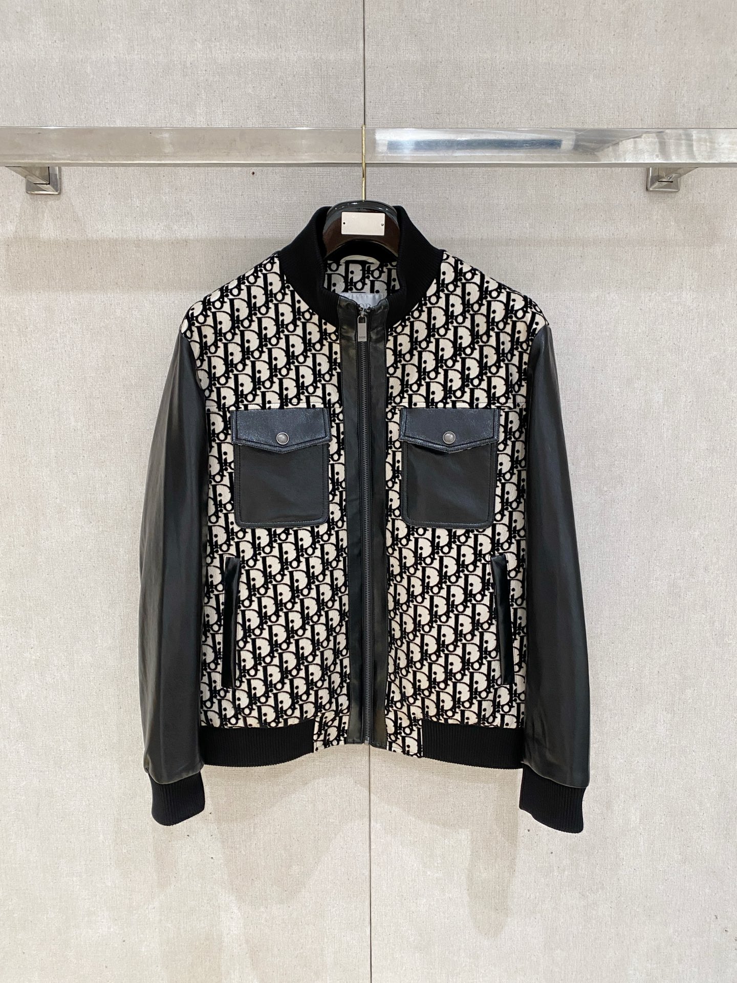 Dior Contrast Monogram Zip Jacket