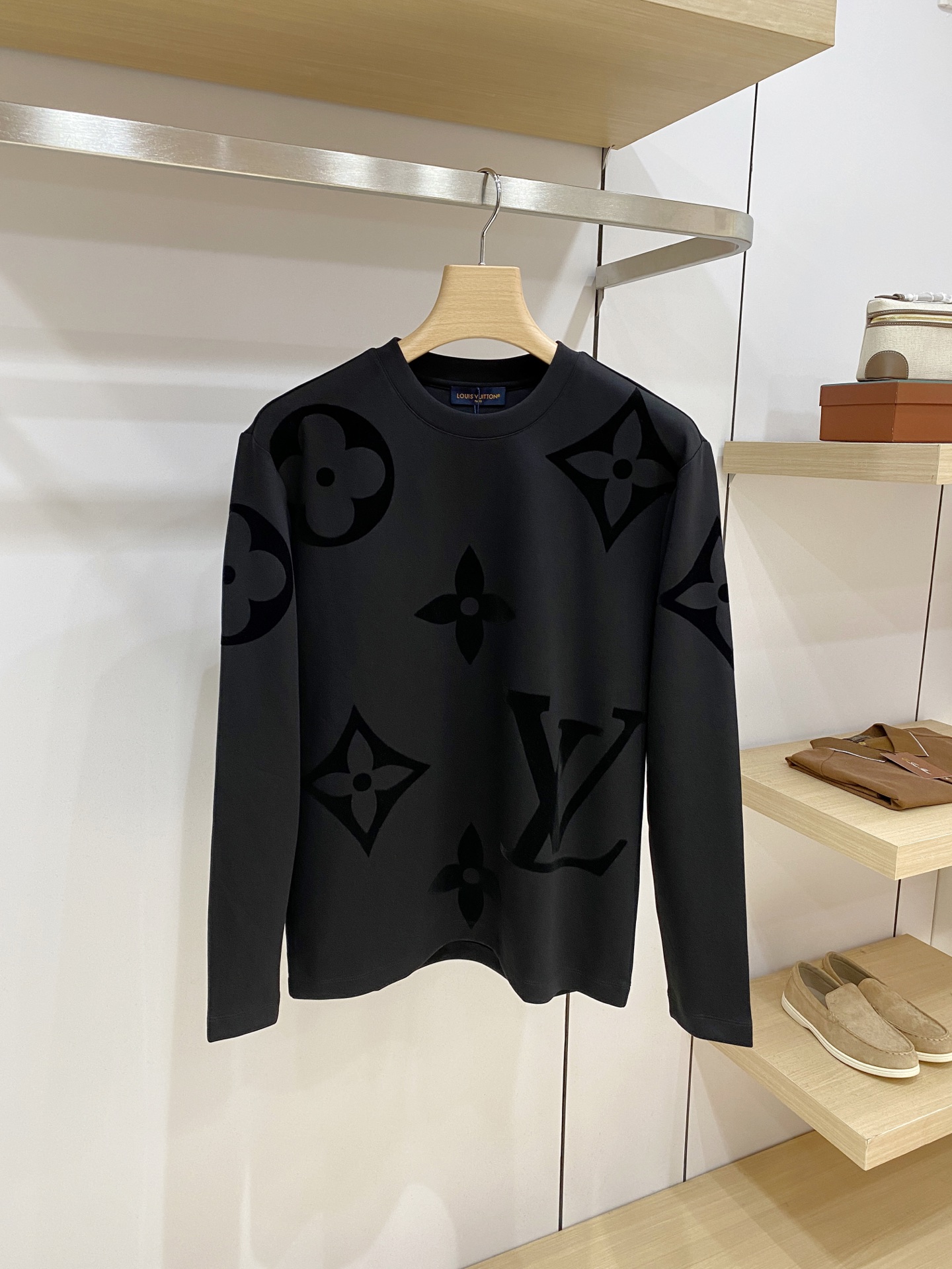 Louis Vuitton Black Large Monogram Sweater