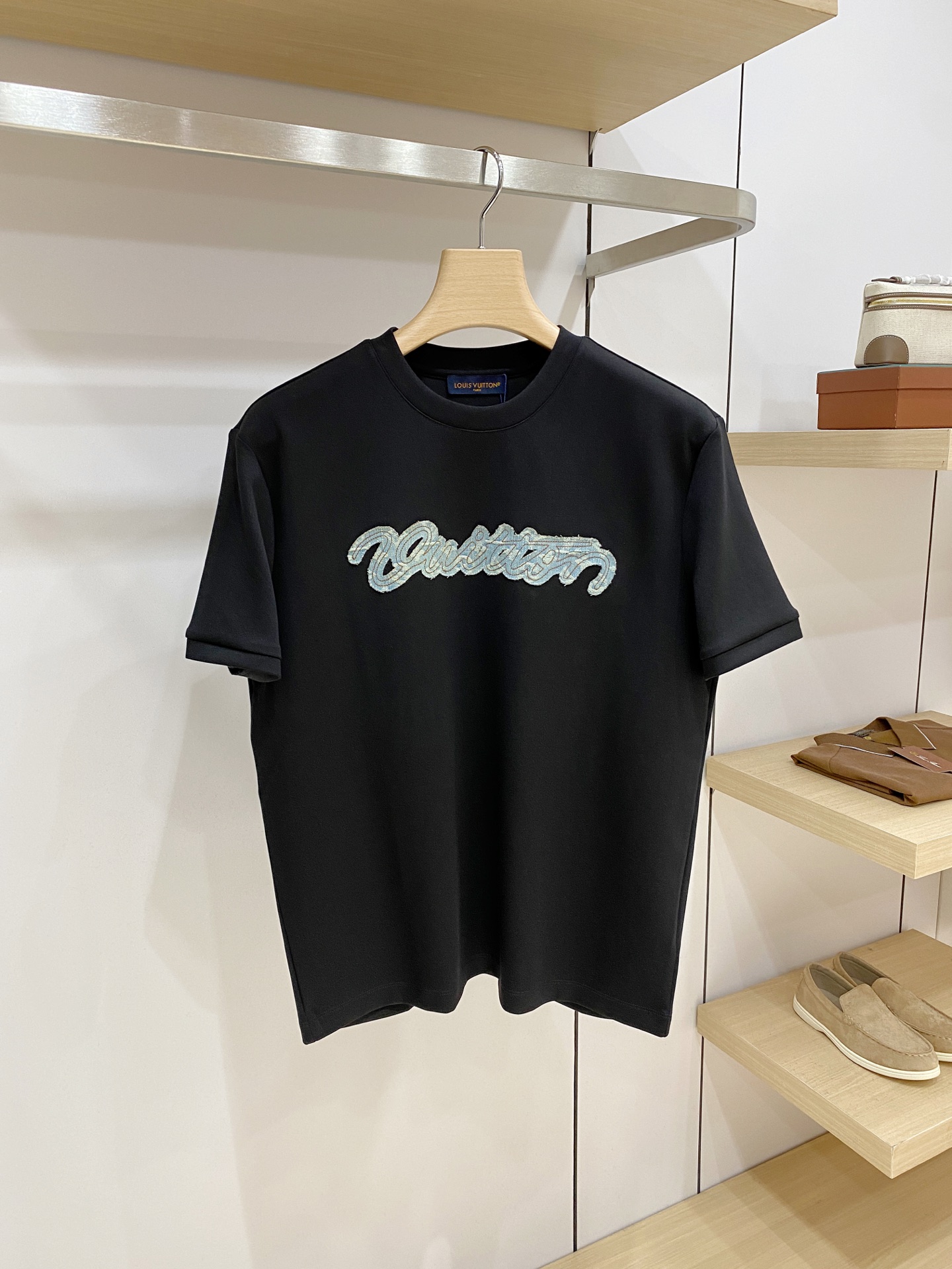 Louis Vuitton Black Script Logo T Shirt
