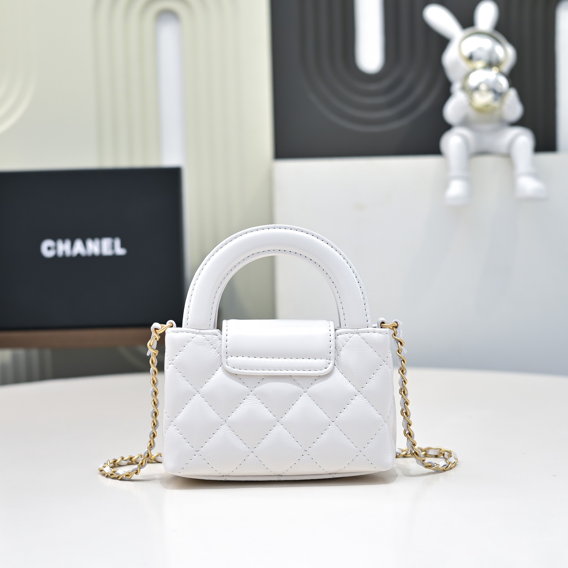 Chanel Style Leather Top Handle Bag Lookbook Reference image 1