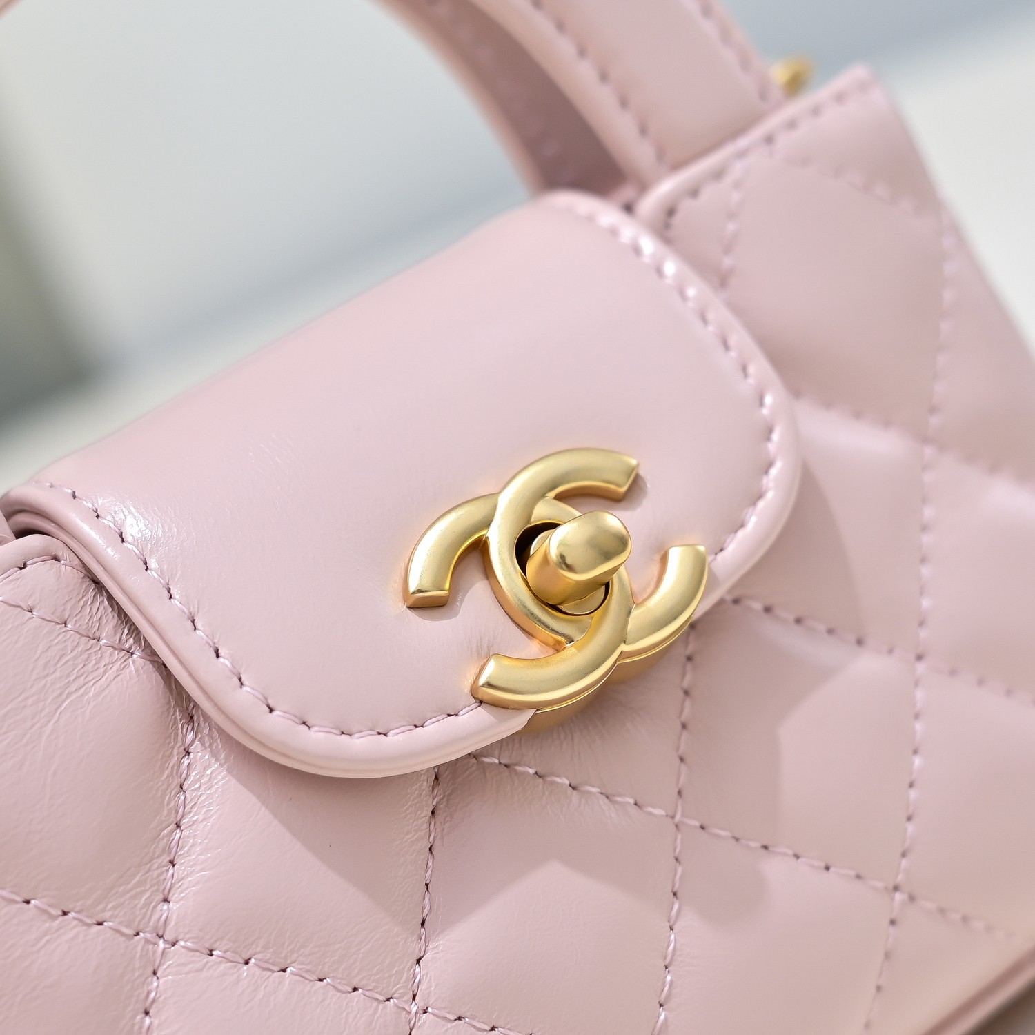 Chanel Style Leather Top Handle Bag style reference detail image 4 from source 776496