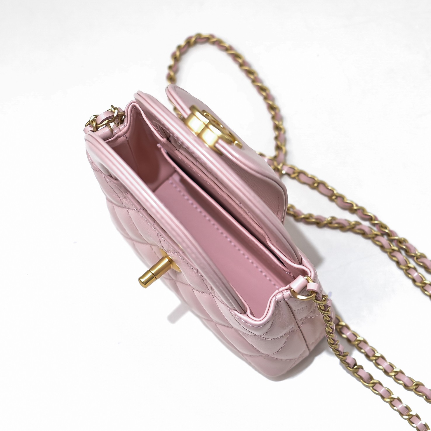 Chanel Style Leather Top Handle Bag style reference detail image 6 from source 776496
