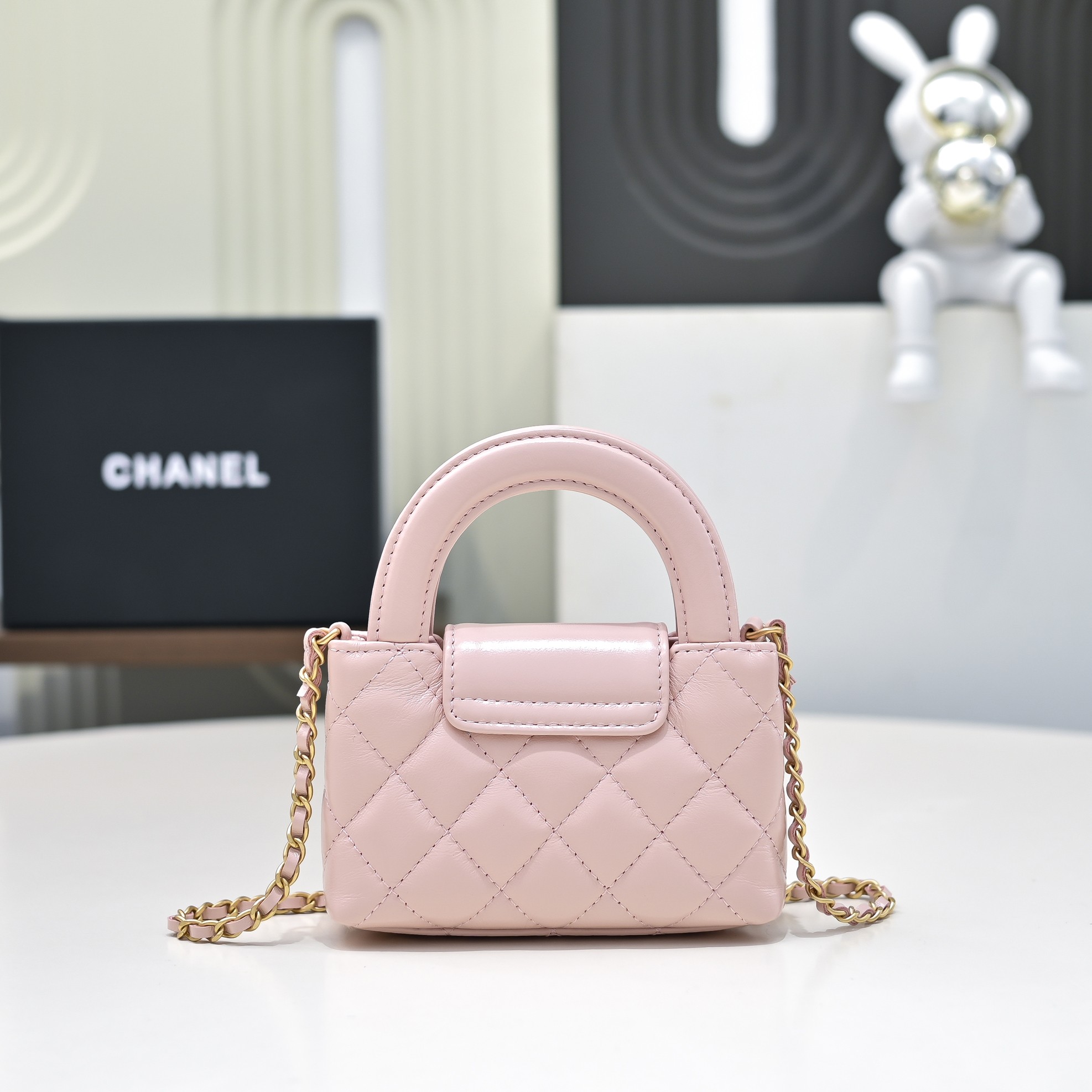 Chanel Style Leather Top Handle Bag Lookbook Reference image 1