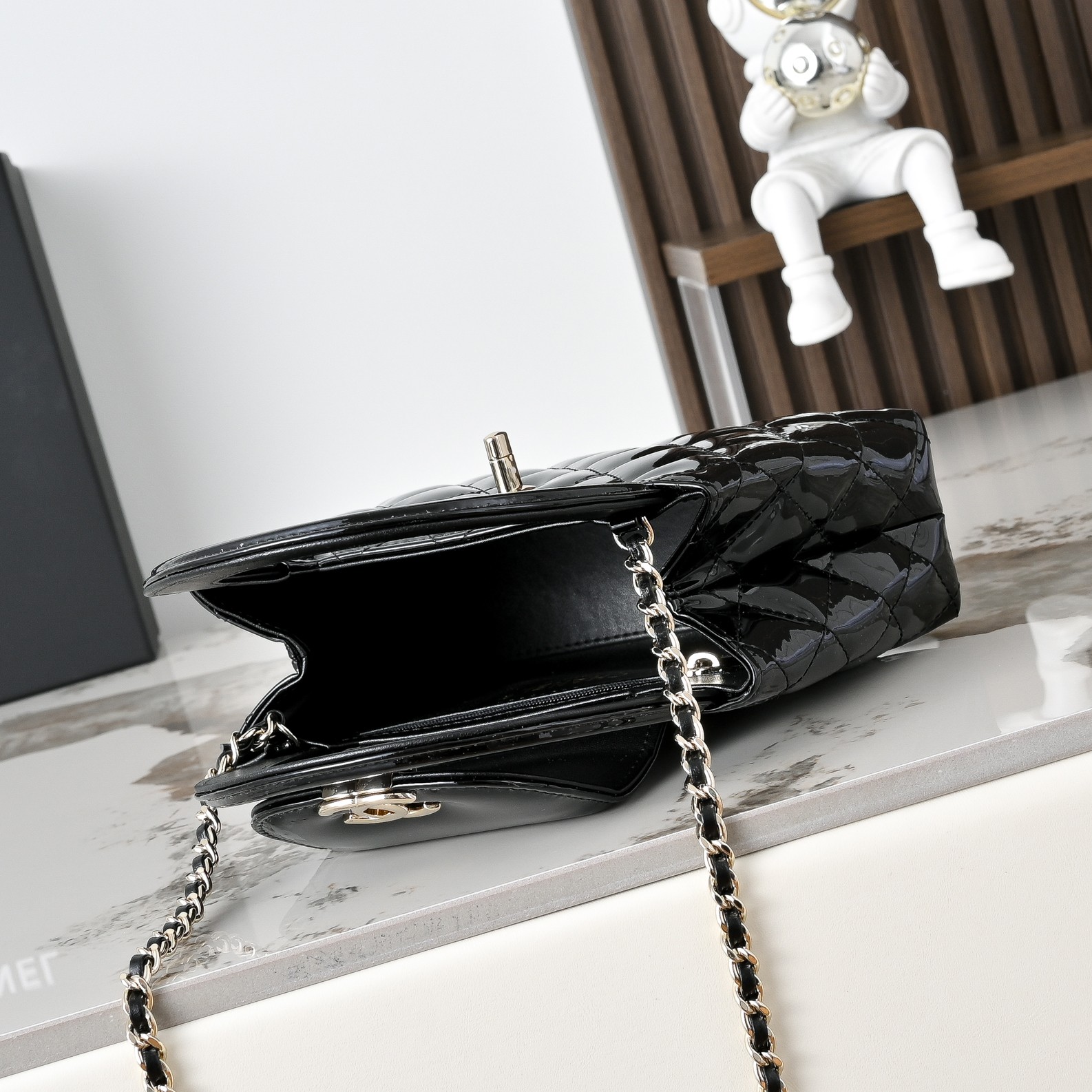 Chanel Style Black Leather Wallet Bags detail image 7 from source 776504