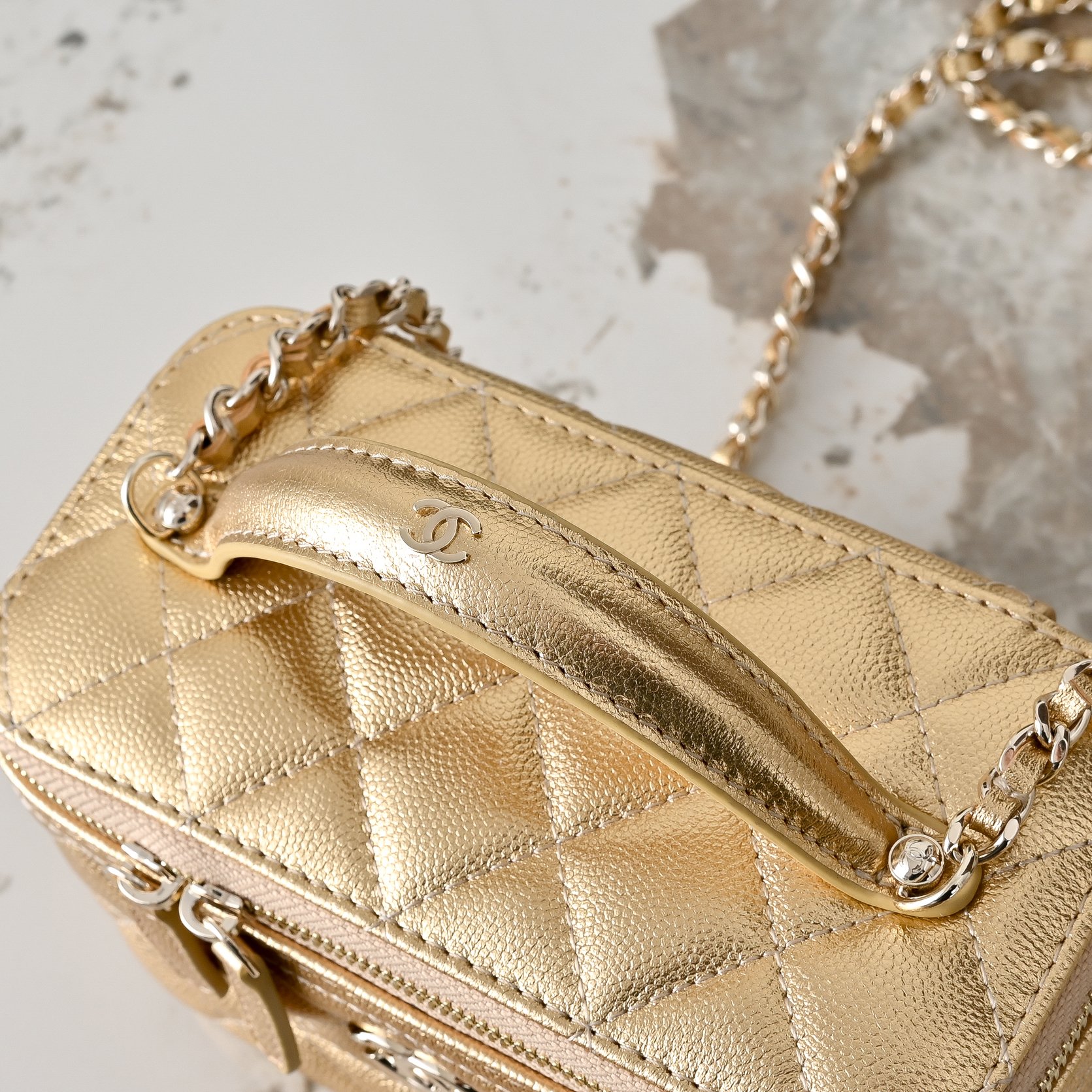 Chanel Style Leather Chain Bag style reference detail image 5 from source 776527