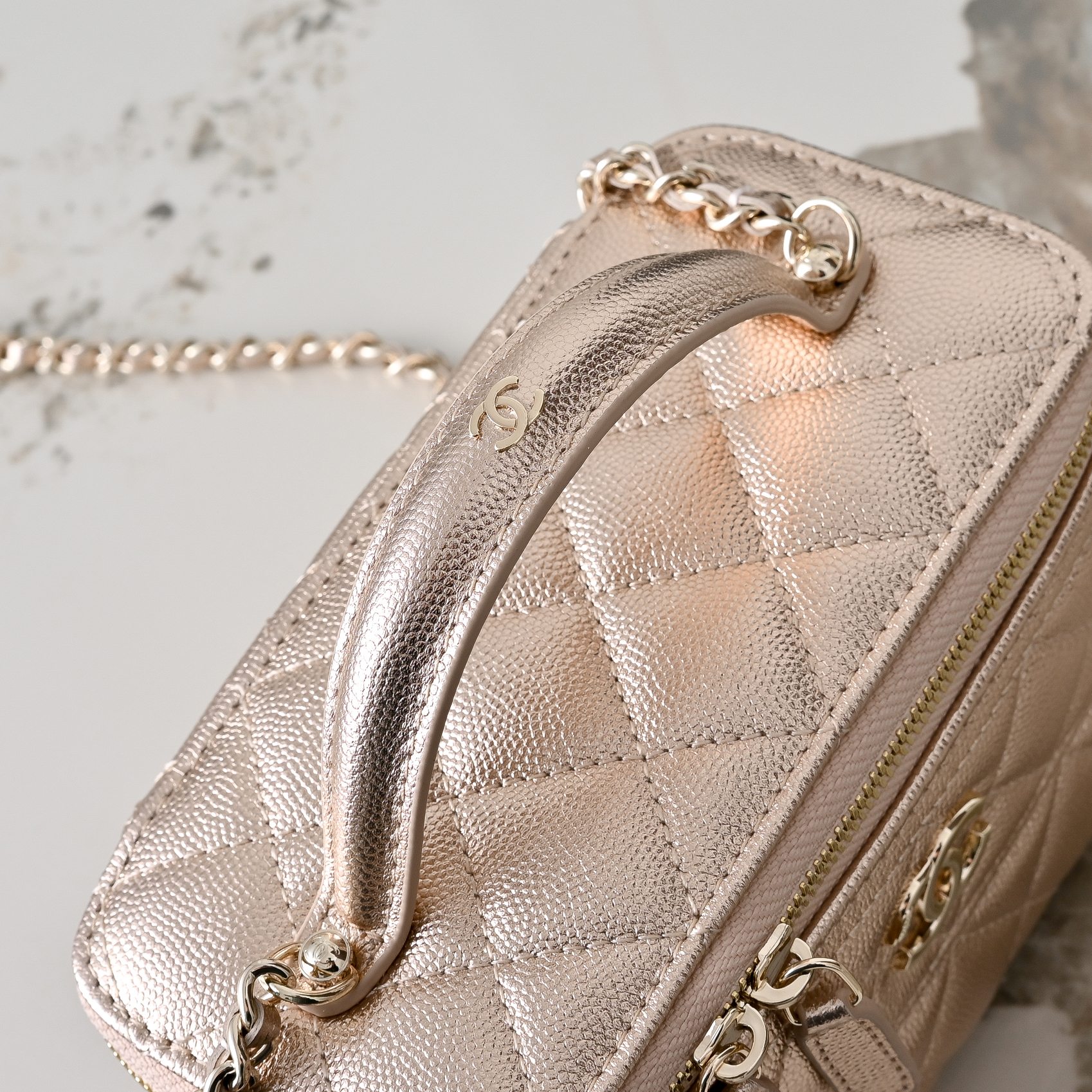 Chanel Style Leather Chain Bag style reference detail image 5 from source 776528