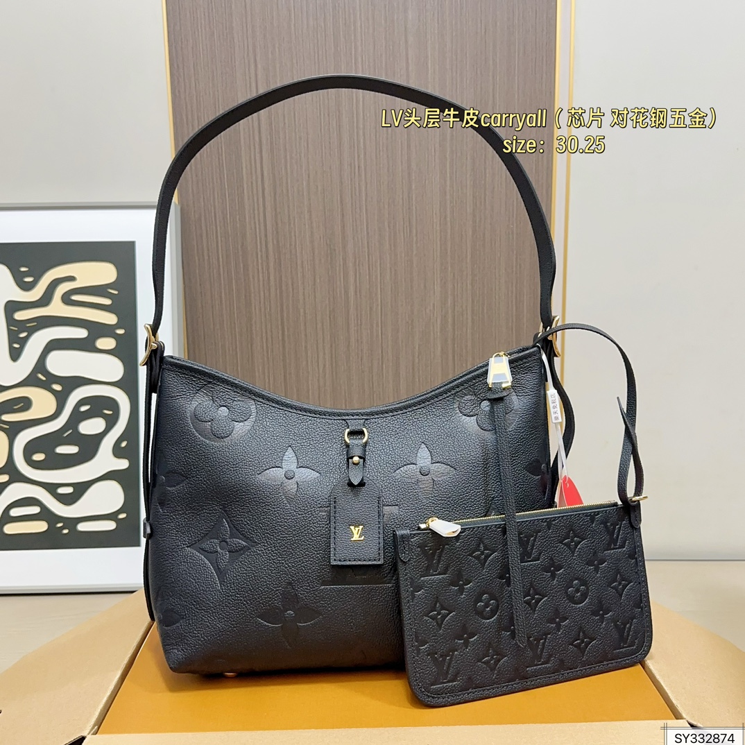 450 Folding Box Airplane Box, First-layer Cowhide, Chip, Patterned Steel Hardware | Size 30.25 | Lv Carryall Tote Bag | Equipped With Sub-bags And Wide Shoulder Straps | ️Details...perfect️