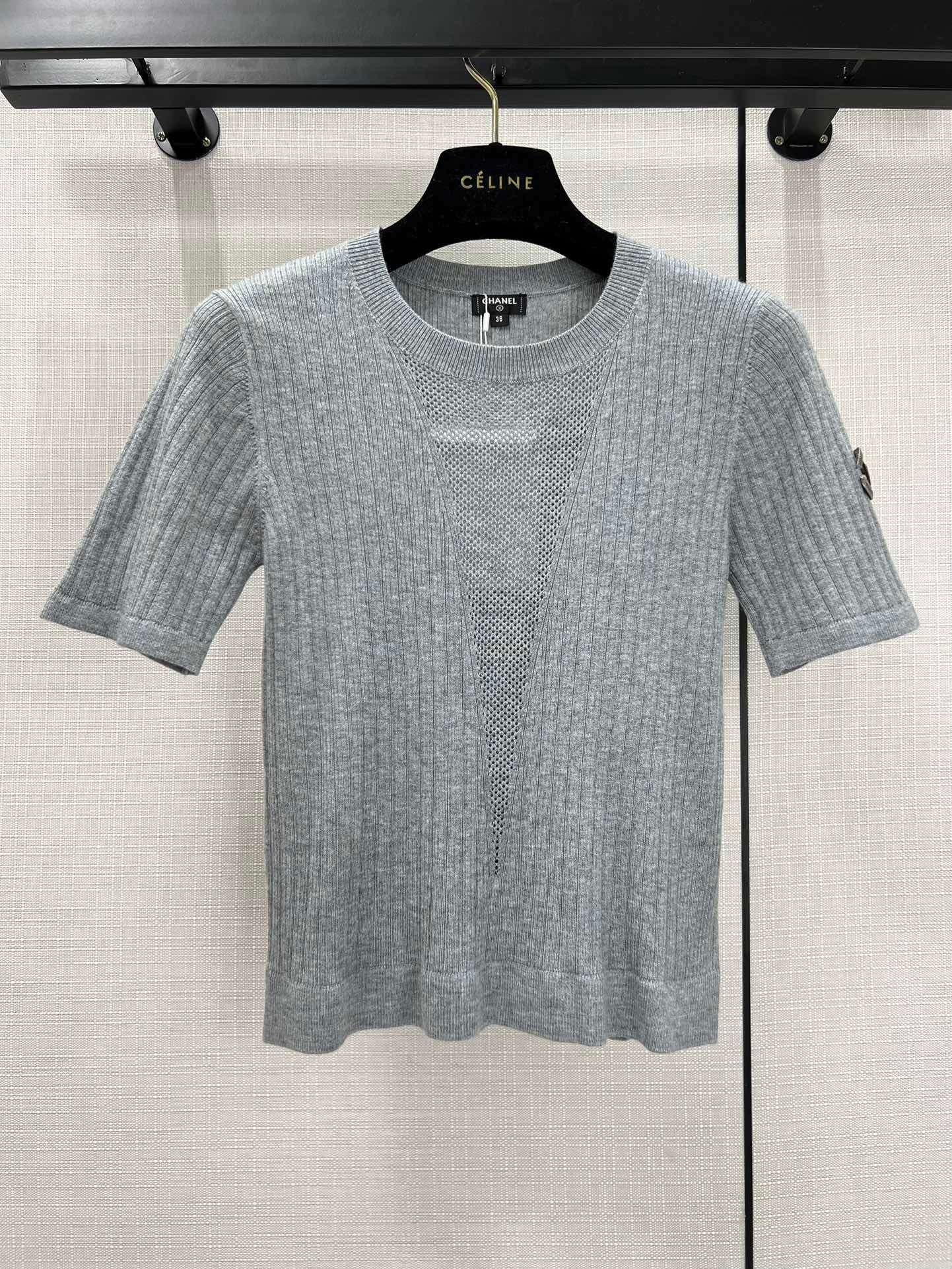 Chanel Clothing Shirts & Blouses White Openwork Knitting
