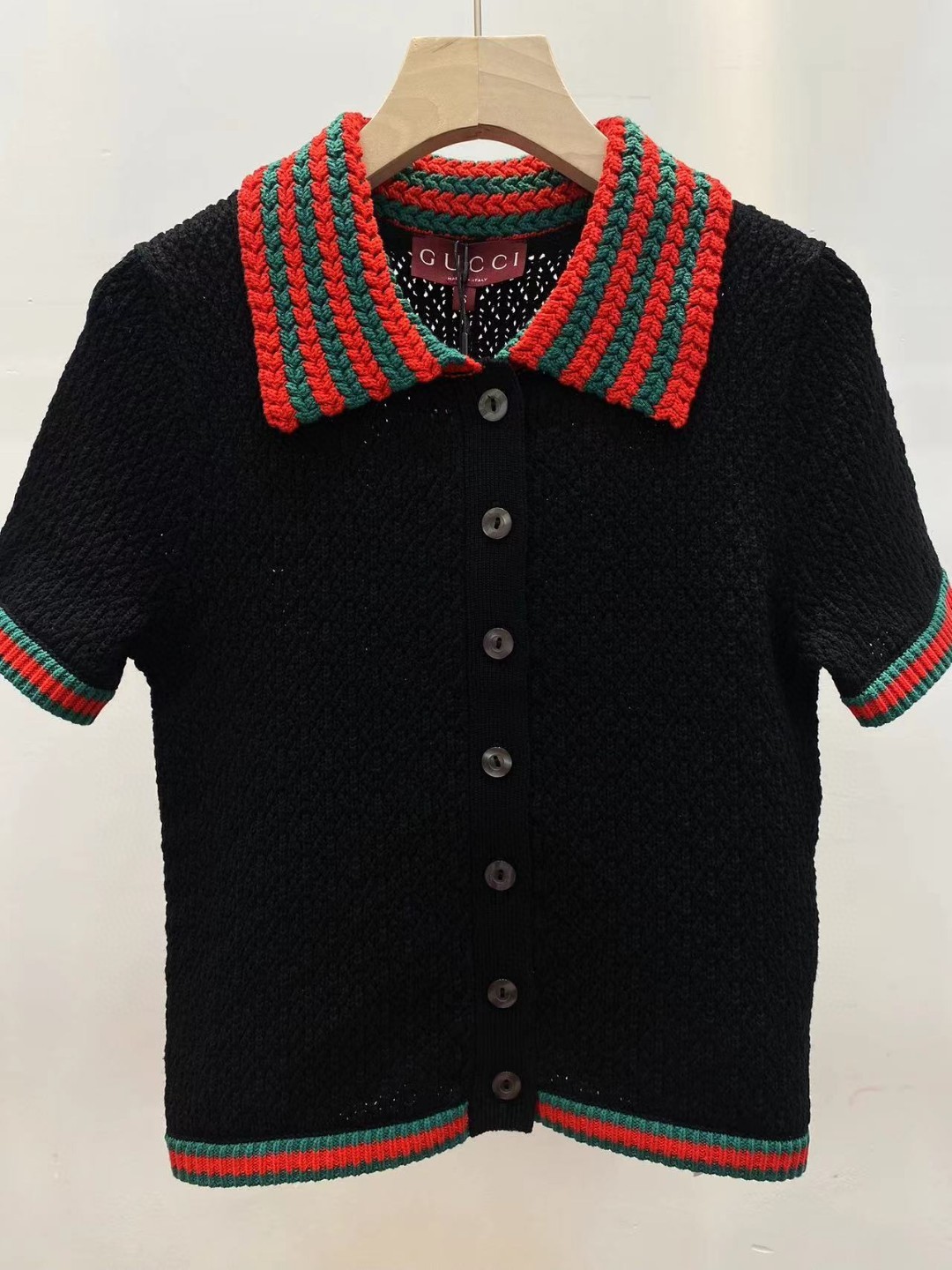 Gucci Clothing Knit Sweater Sweatshirts Green Red White Knitting