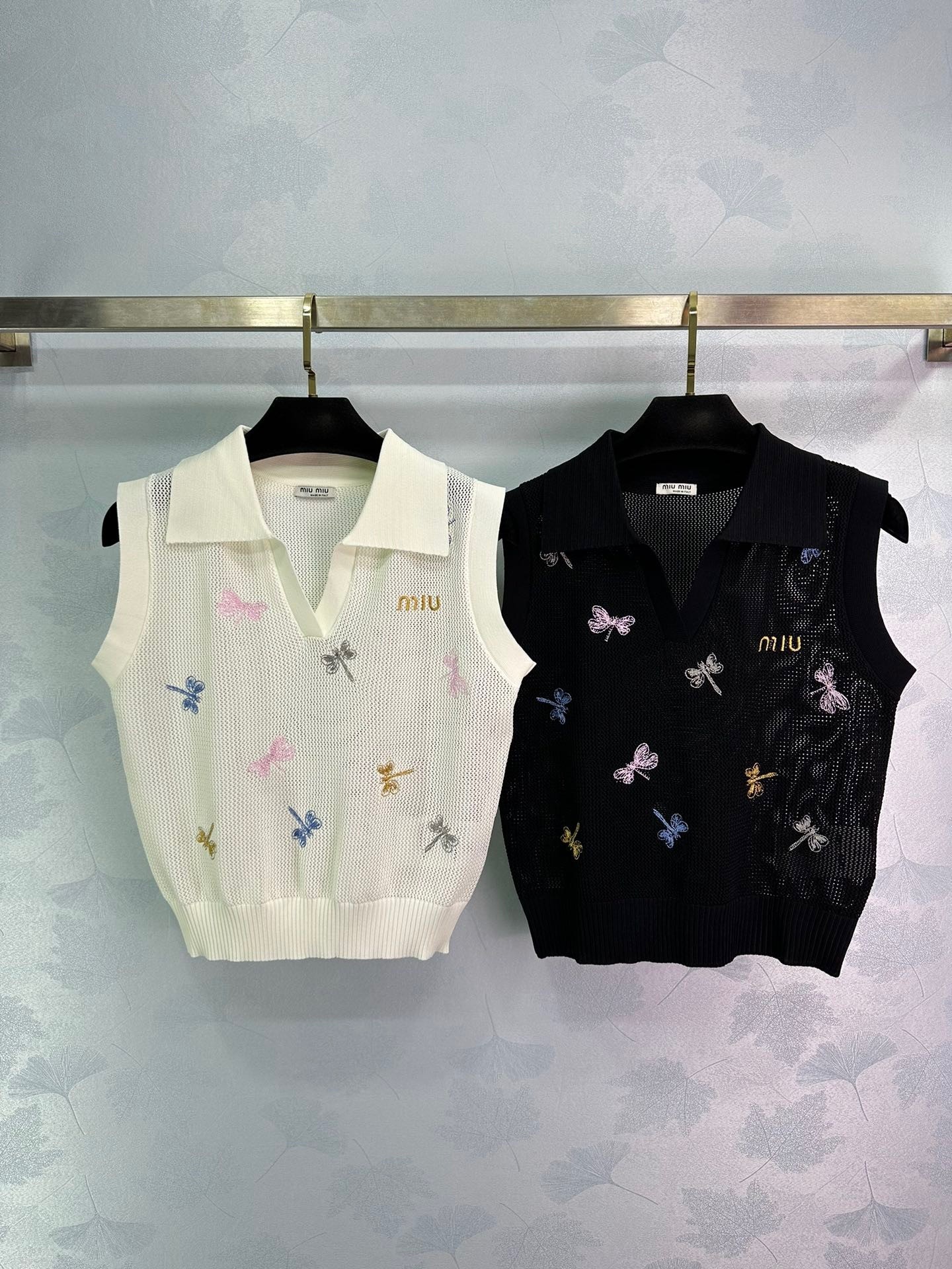 MiuMiu Clothing Shirts & Blouses Top Grade
 Embroidery Knitting Summer Collection