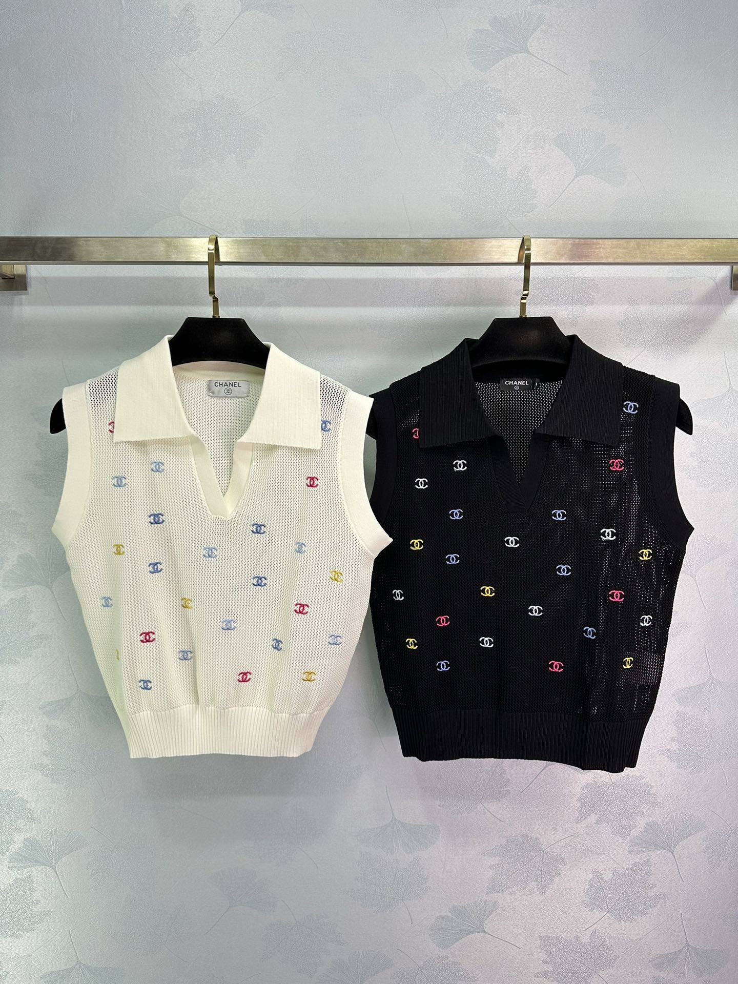 Chanel Clothing Tank Tops&Camis Embroidery Knitting Spring Collection