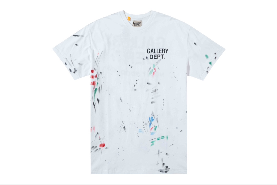 Gallery Dept Clothing T-Shirt Doodle White Printing Vintage Short Sleeve