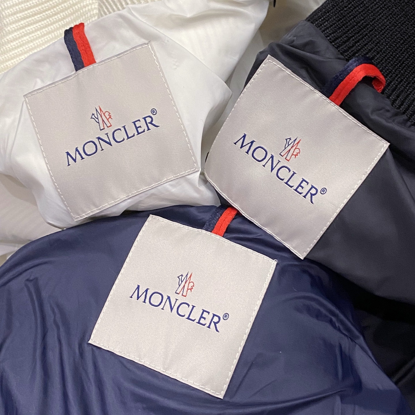 新品)Moncl*r 25ss秋冬针织袖保暖羽绒立领飞行夹克上衣，LL男款时尚休闲经典LOGO飞行夹克羽