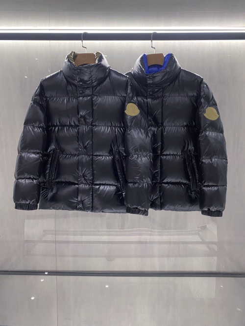 Moncler Salzman Padded Down Jacket Coat Contrast Logo Patch Embroidery 1 Moncler Salzman Padded Down Jacket Coat Contrast Logo Patch Embroidery