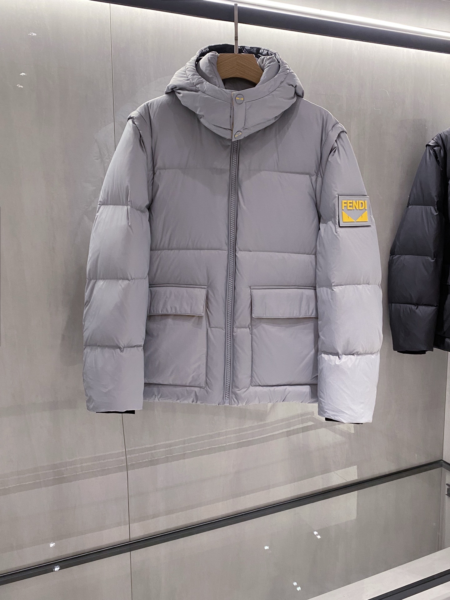 石墨灰特写！！！衣袖脱卸可马甲