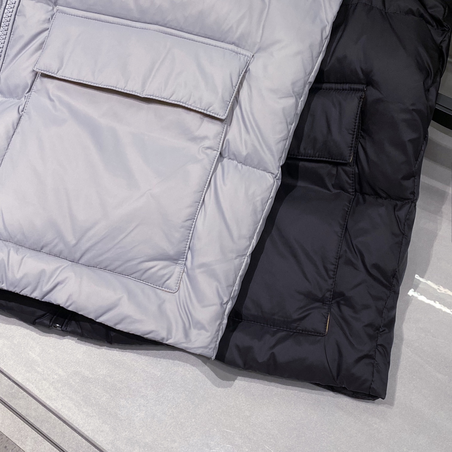 (新品)可卸帽，LL可托袖！FD衣袖Logo提花兽怪托袖可马甲羽绒服外货公司精品渠道订单臻选Longue