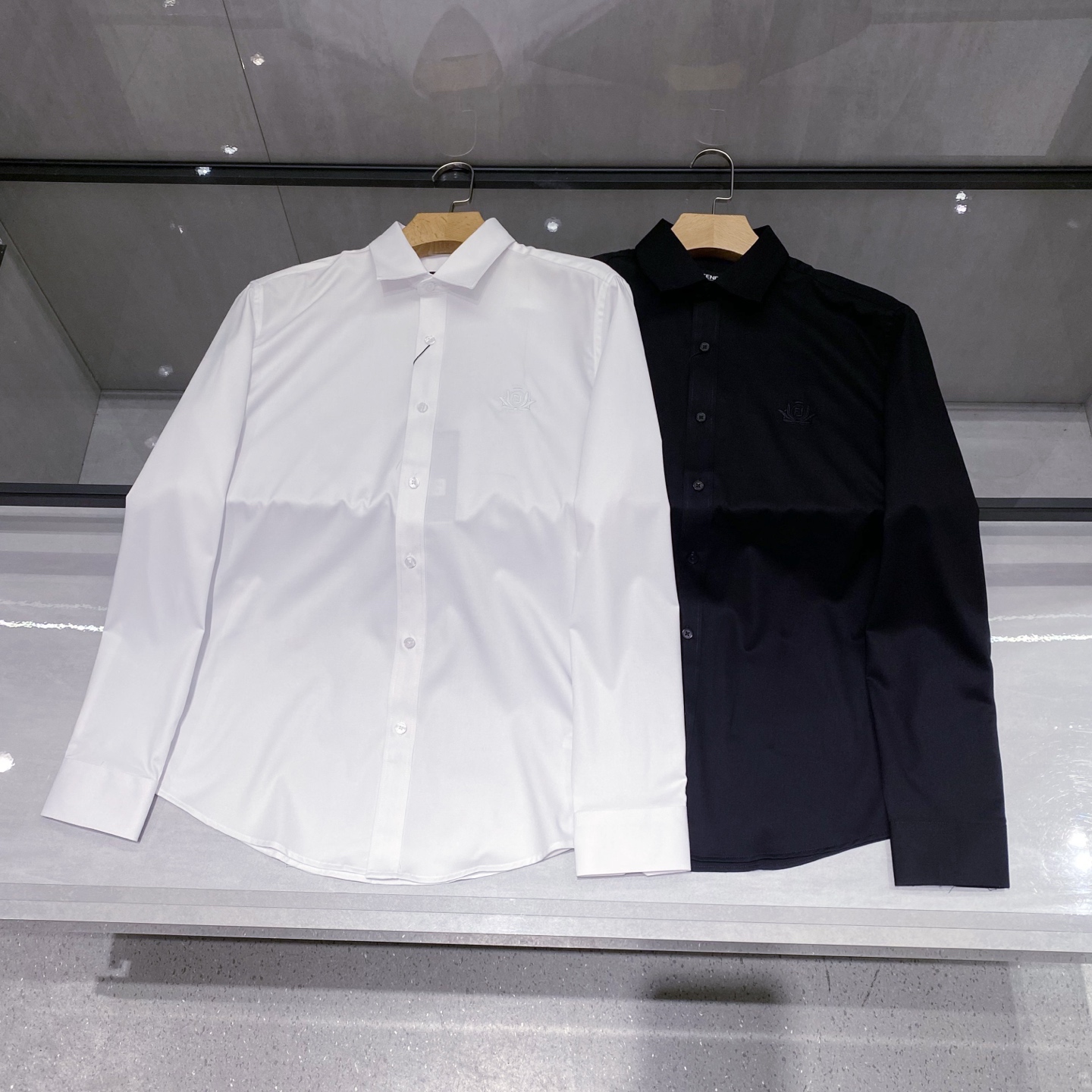 Men's Solid Color Long Sleeve Cotton Shirt, Business Casual Button Down 6 i1758868392542 3406 0 2