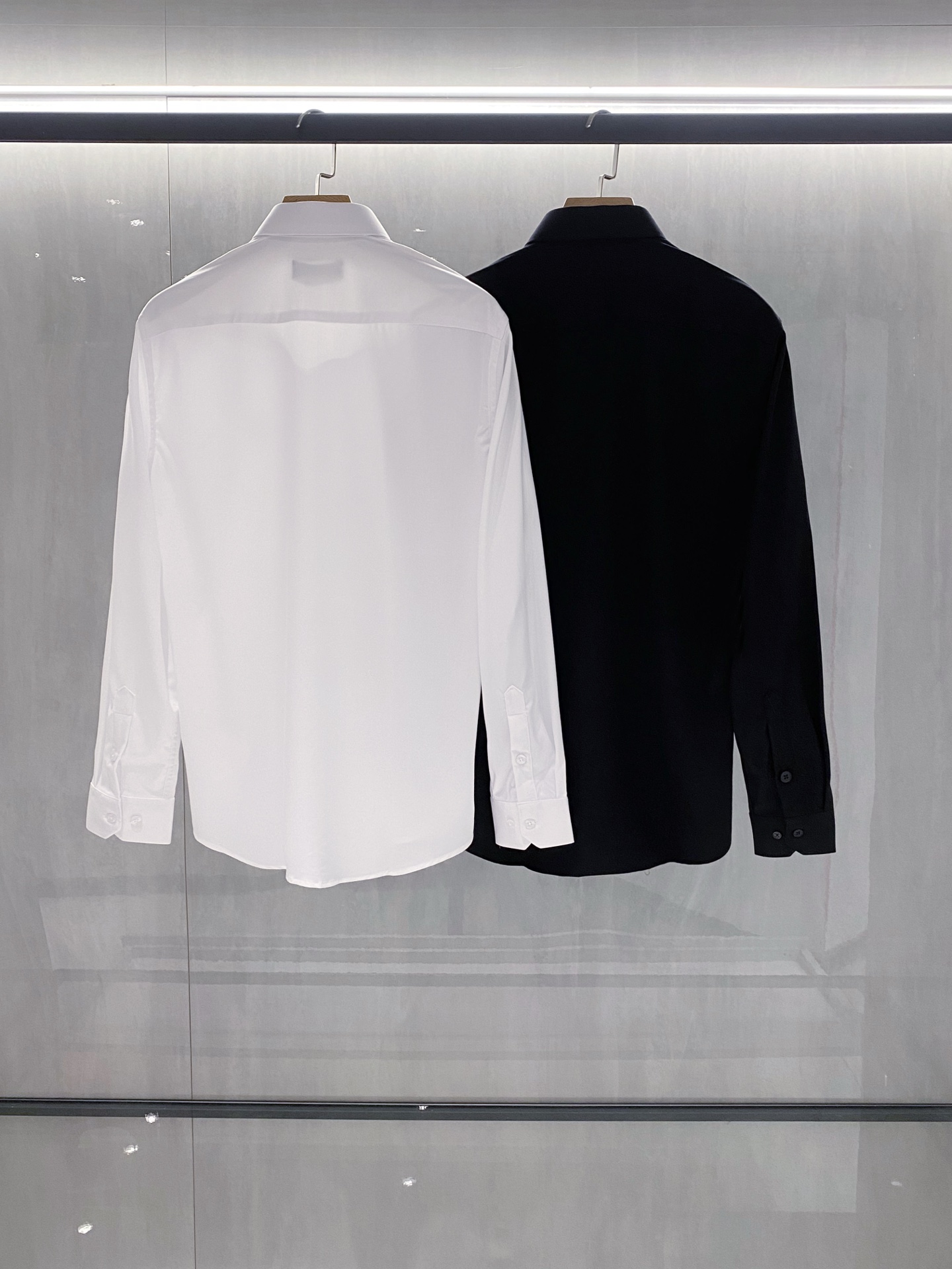 Men's Solid Color Long Sleeve Cotton Shirt, Business Casual Button Down 3 i1758868394683 6570 0 1