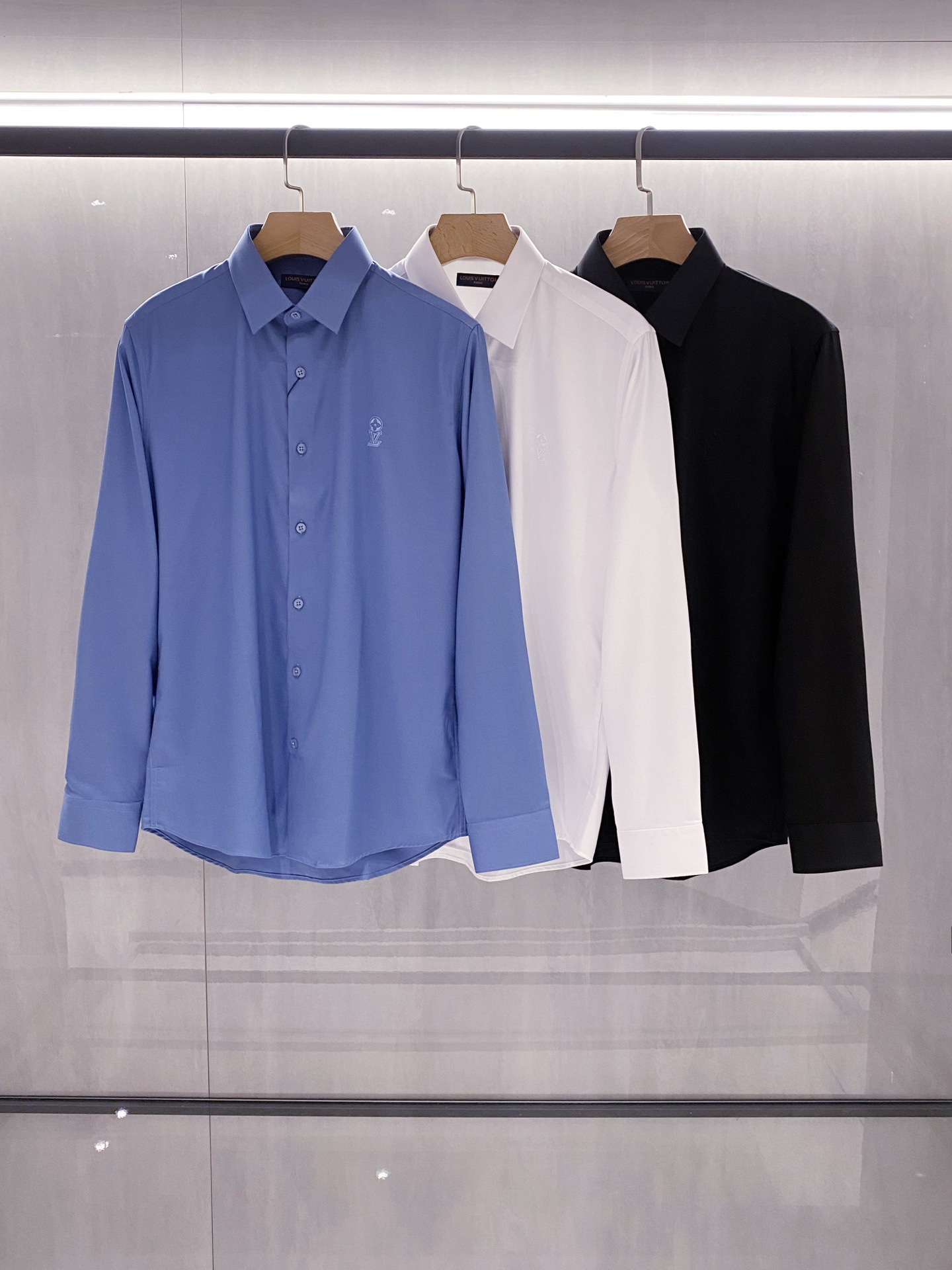 Louis Vuitton Heren Overhemd met Lange Mouwen - Business Casual, Luxe Stijl
