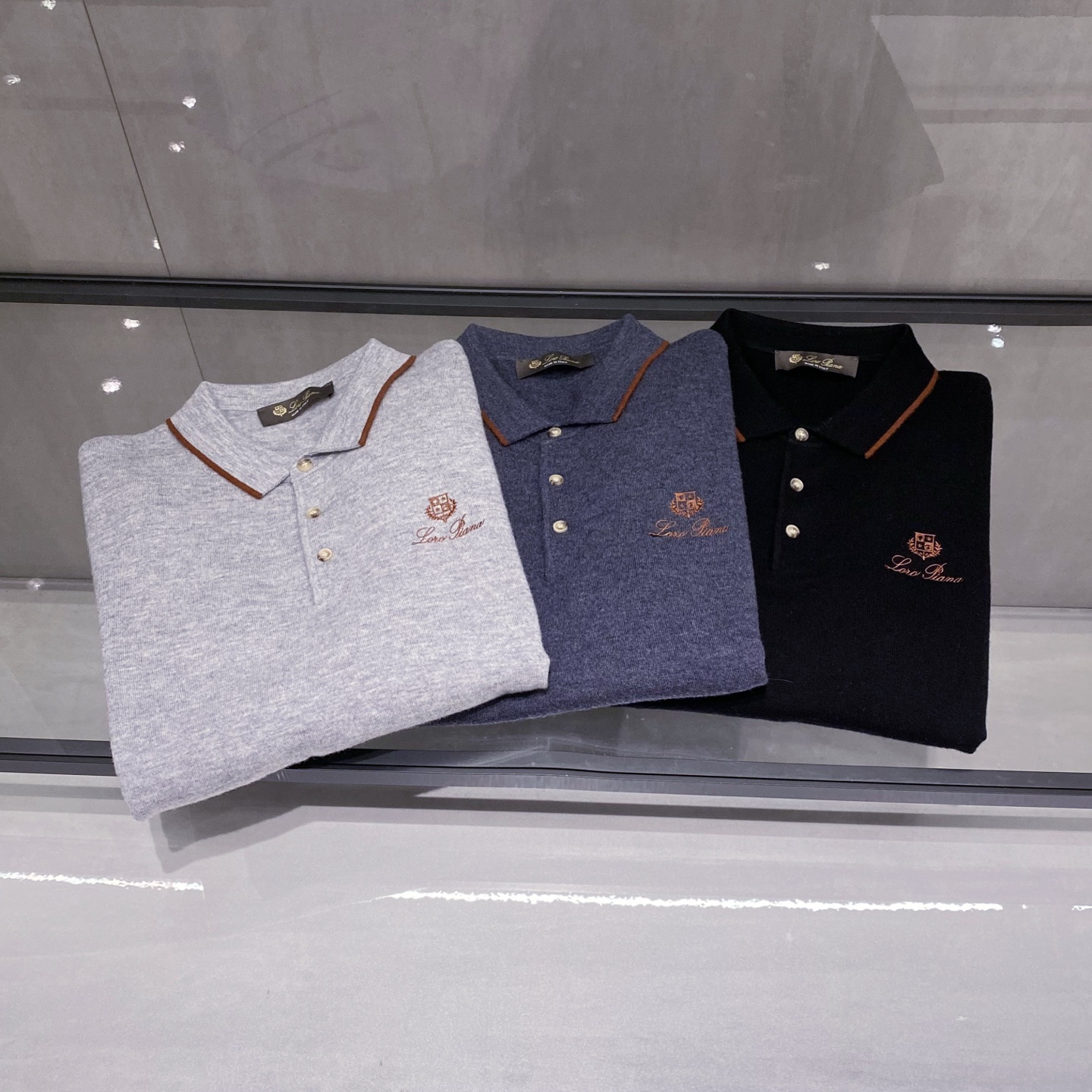 Men's Wool Cashmere Blend Knit Polo Shirt with Embroidered Logo 5 i1759589797952 8266 0 3