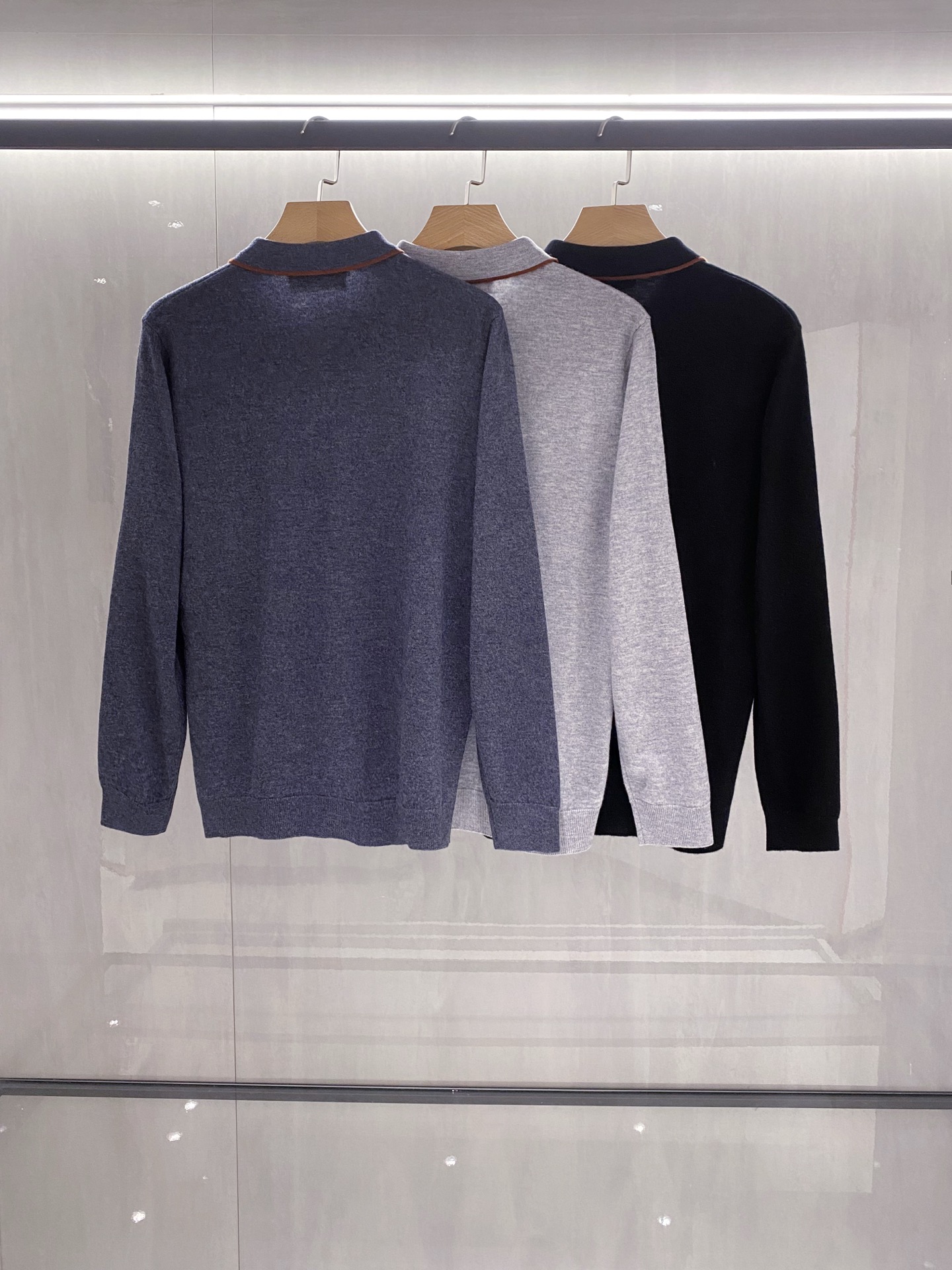 Men's Wool Cashmere Blend Knit Polo Shirt with Embroidered Logo 3 i1759589798057 3431 0 1