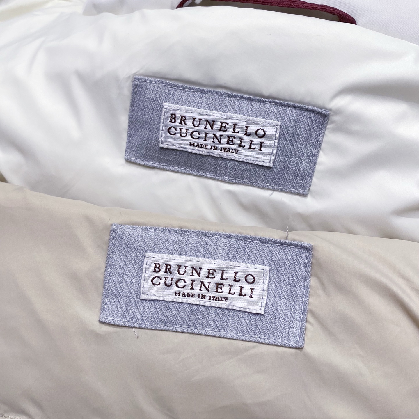 新品)BC25FW秋冬新款时尚撞色拼接拉链羽绒服，LL男士经典徽章刺绣条绒撞色连帽夹克羽绒！贸易公司渠道