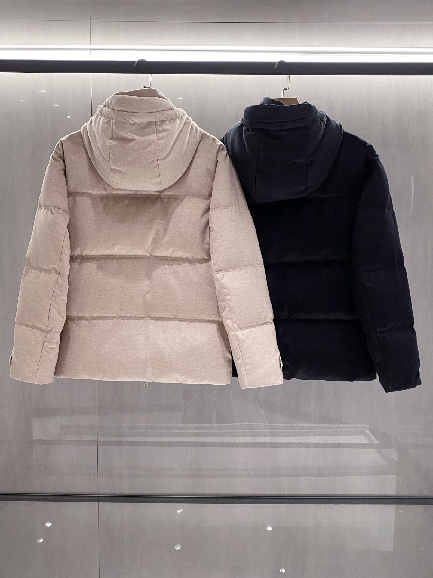 新品)Zegna/杰尼亚 羊毛连帽羽绒服保暖雪地防寒羽绒外套FW2025新款羊毛绒羽绒服，叠层尼龙羽绒，