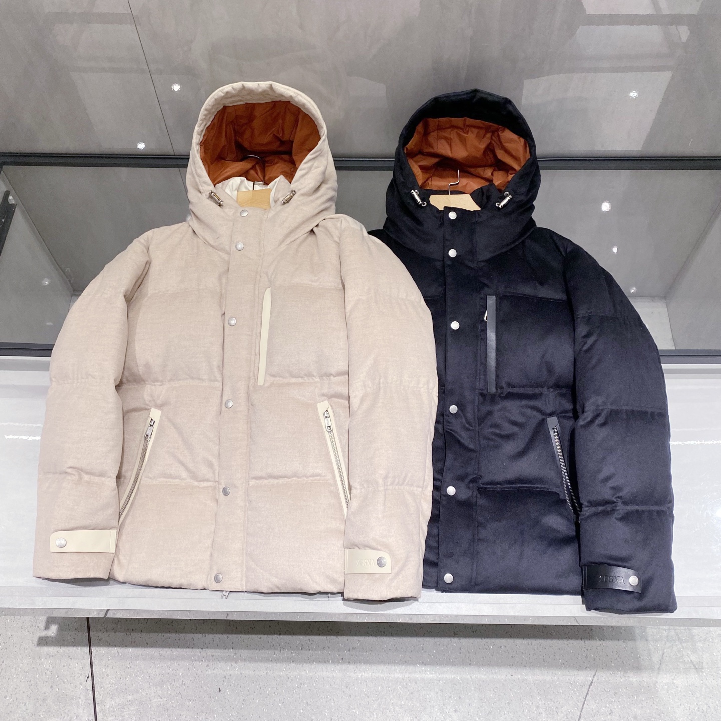 新品)Zegna/杰尼亚 羊毛连帽羽绒服保暖雪地防寒羽绒外套FW2025新款羊毛绒羽绒服，叠层尼龙羽绒，