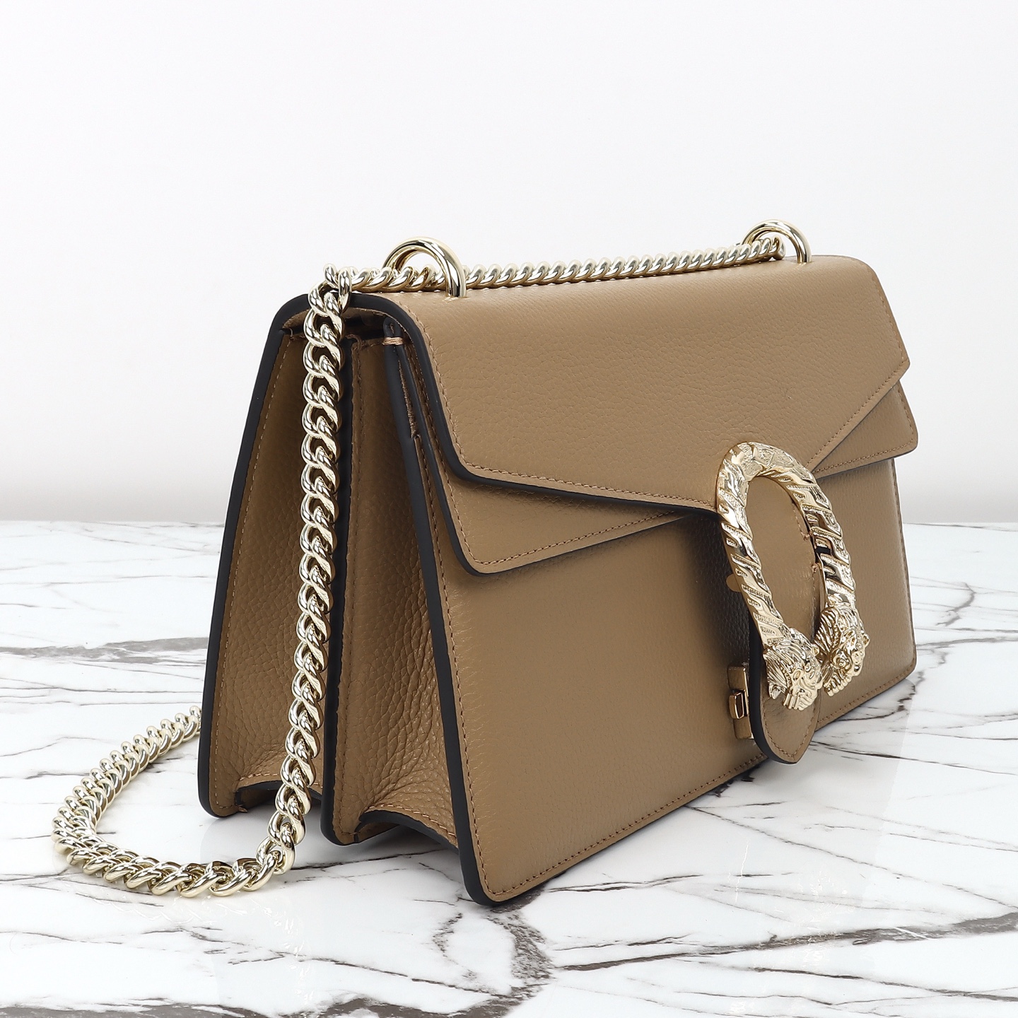 Gucci Dionysus Leather Shoulder Bag, Beige, 28 cm - Iconic Style 8 i1749492523412 7419 0 6