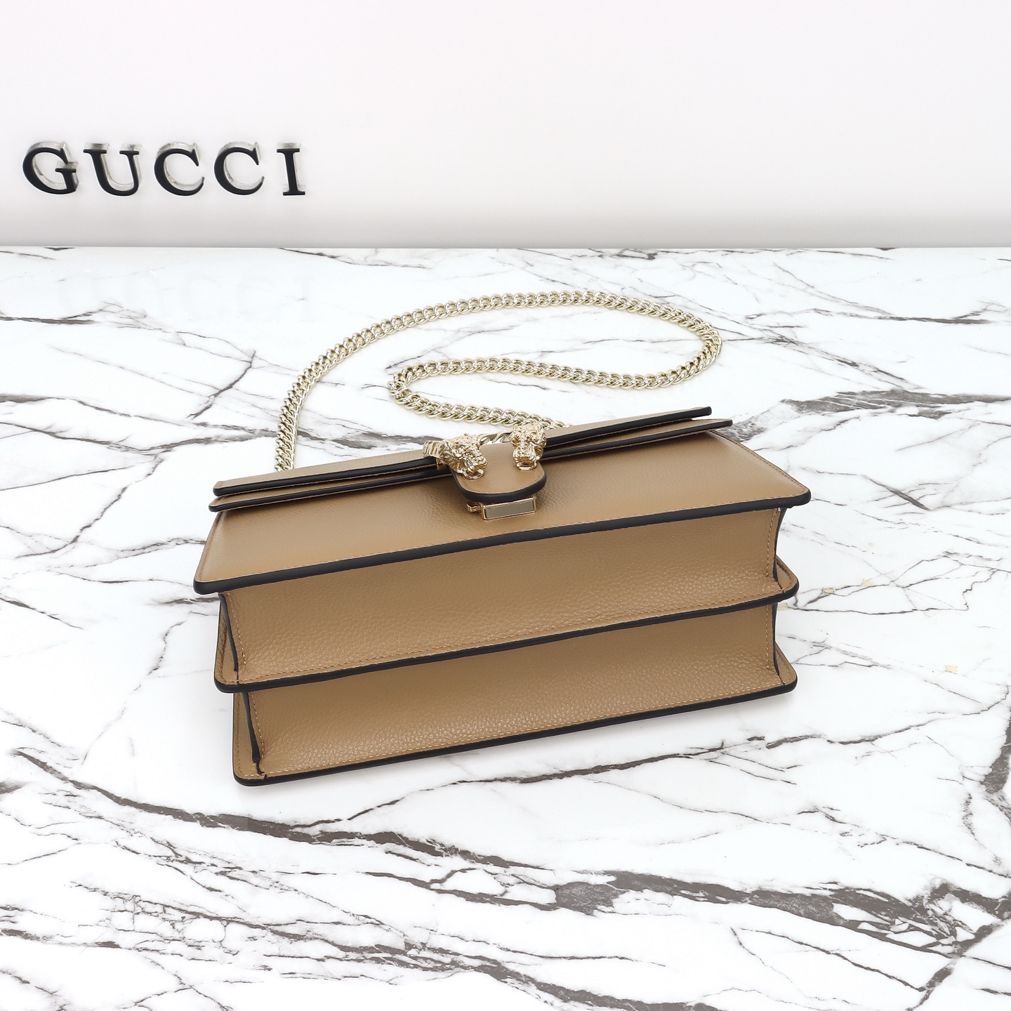 Gucci Dionysus Leather Shoulder Bag, Beige, 28 cm - Iconic Style 12 i1749492525475 7325 0 10