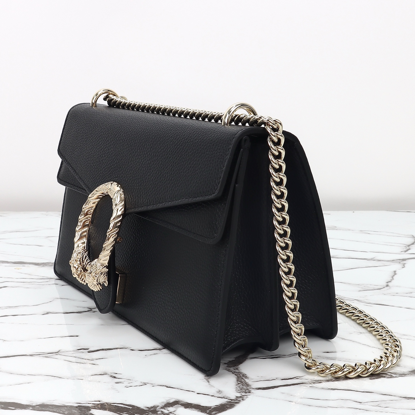 Gucci Dionysus Leather Shoulder Bag, Black, 28 cm 10 i1749579556692 7101 0 9
