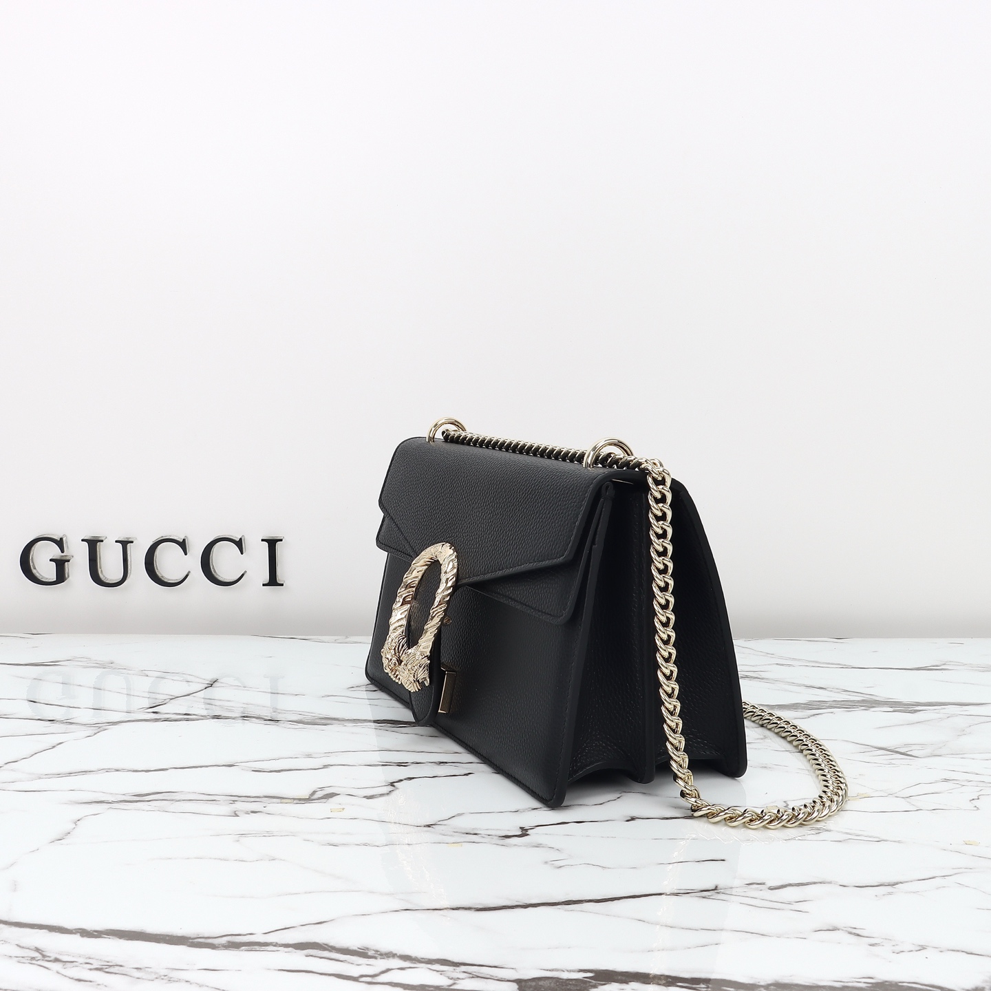 Gucci Dionysus Leather Shoulder Bag, Black, 28 cm 2 i1749586822701 4964 0 10