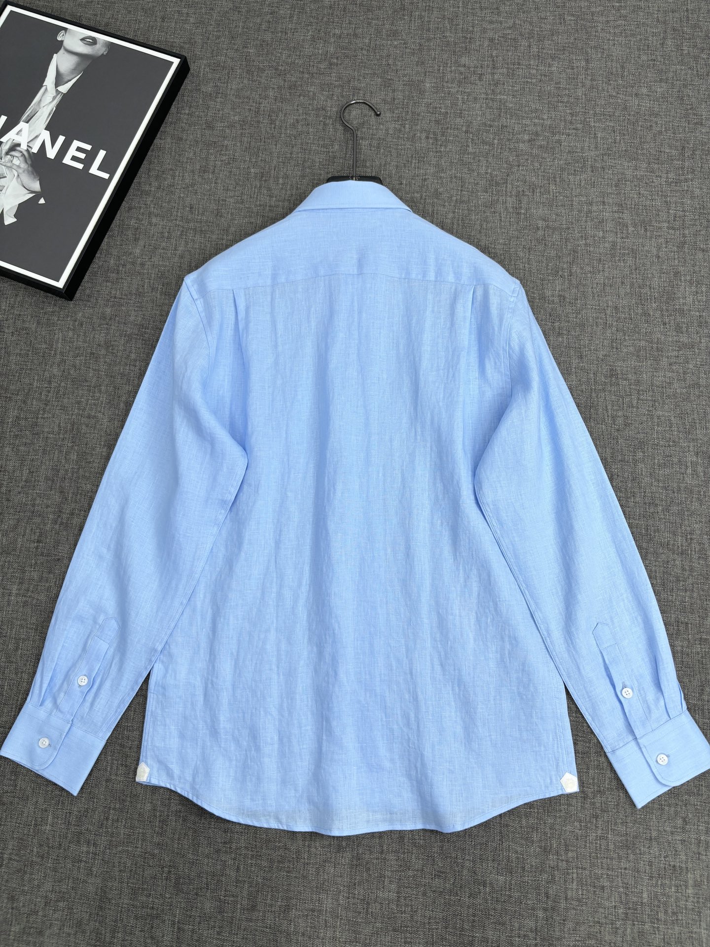 经典2026再次补单补单出货，齐色齐码！L新款，亚麻长袖衬衫，上身舒适柔软透气有型。 秋季男士必备款衬衫