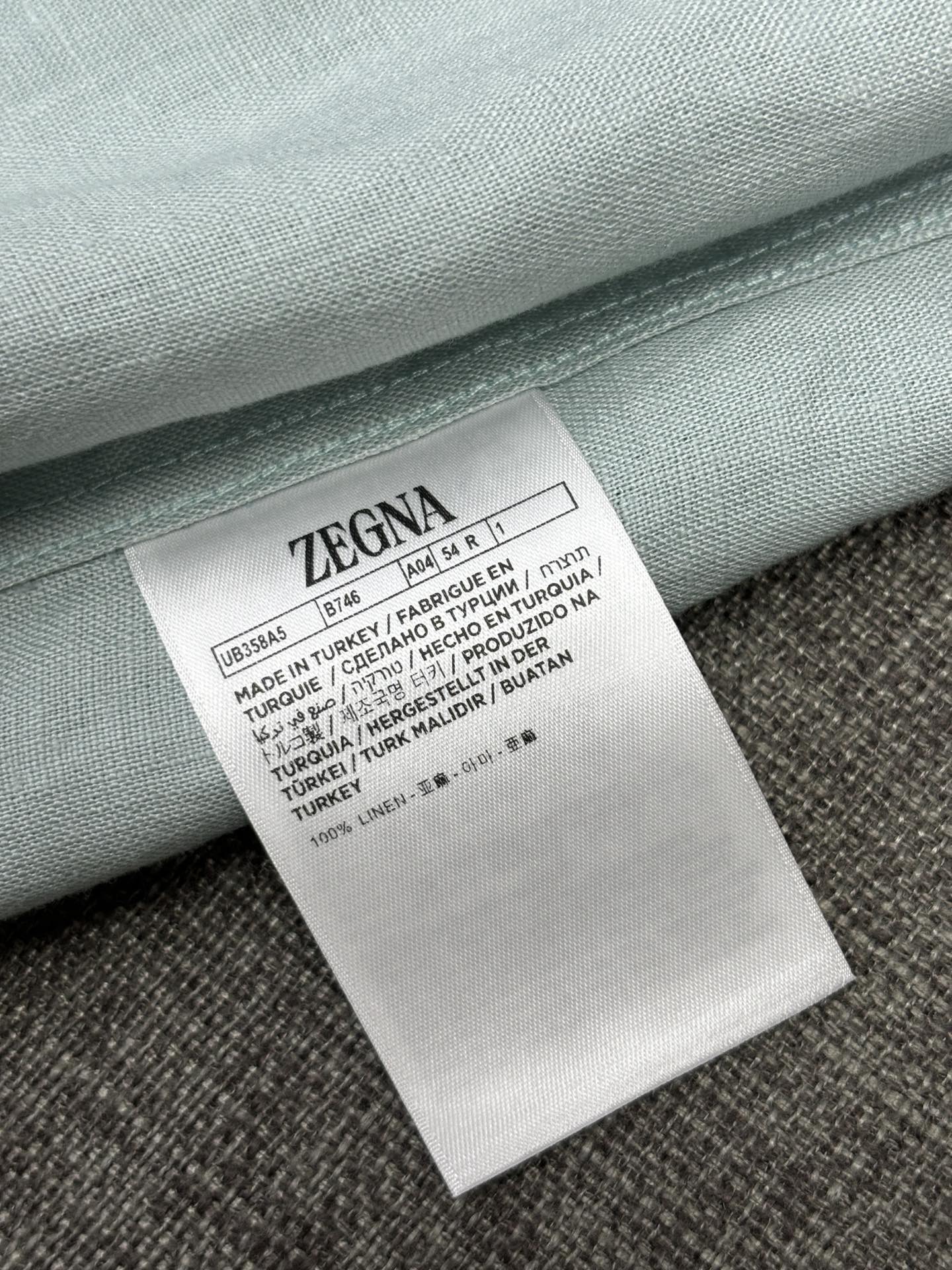 2026杰尼亚官网款最全亚麻9色衬衫老钱高奢绅士亚麻面料。男士长袖衬衫设计上沿袭了一贯滴现代极简主义基调