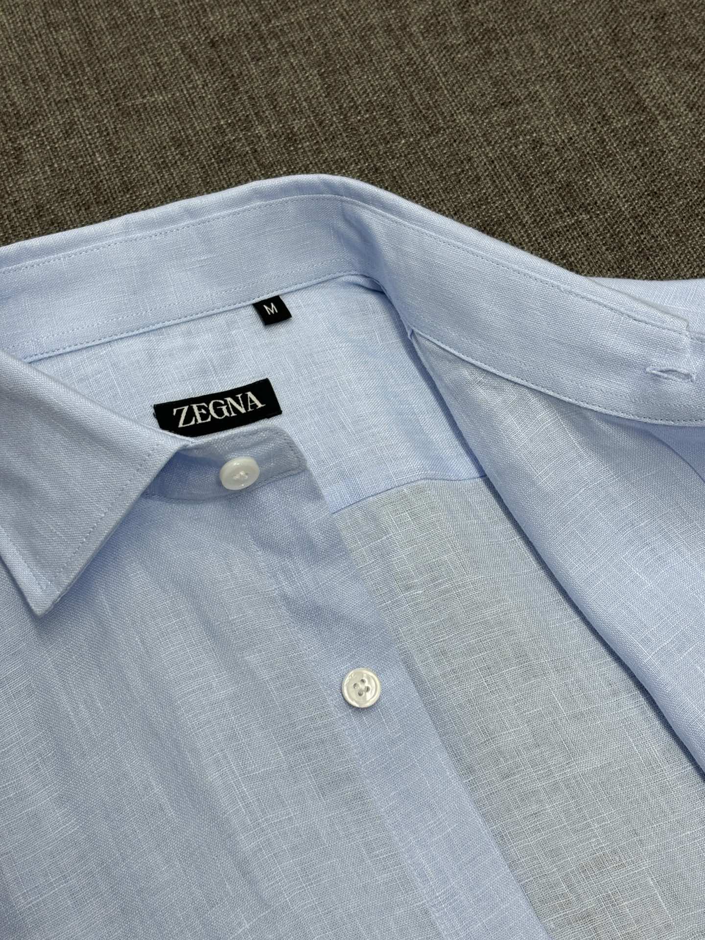 2026全网颜色最全的亚麻多色衬衫，九色入荷！！！杰尼亚官网1-1款100%纯亚麻衬衫，新鲜出炉，原色原