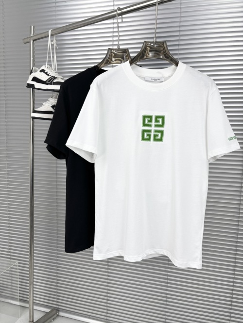 Givenchy Men's Crewneck T-Shirt with Embroidered Logo - Premium Cotton 1 Givenchy Men's Crewneck T-Shirt with Embroidered Logo - Premium Cotton