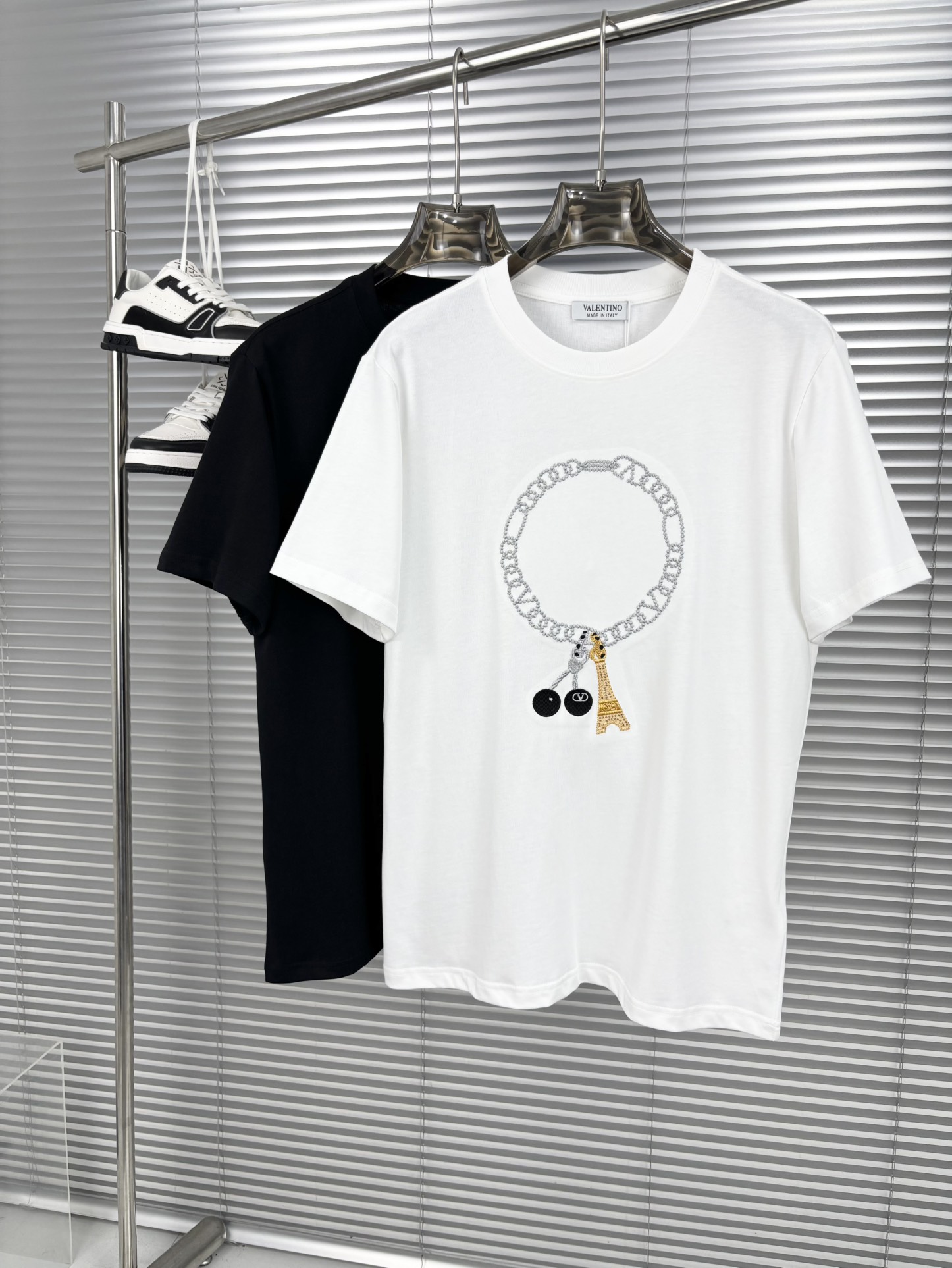 Valentino Men's Spring/Summer Round Neck Short Sleeve T-Shirt