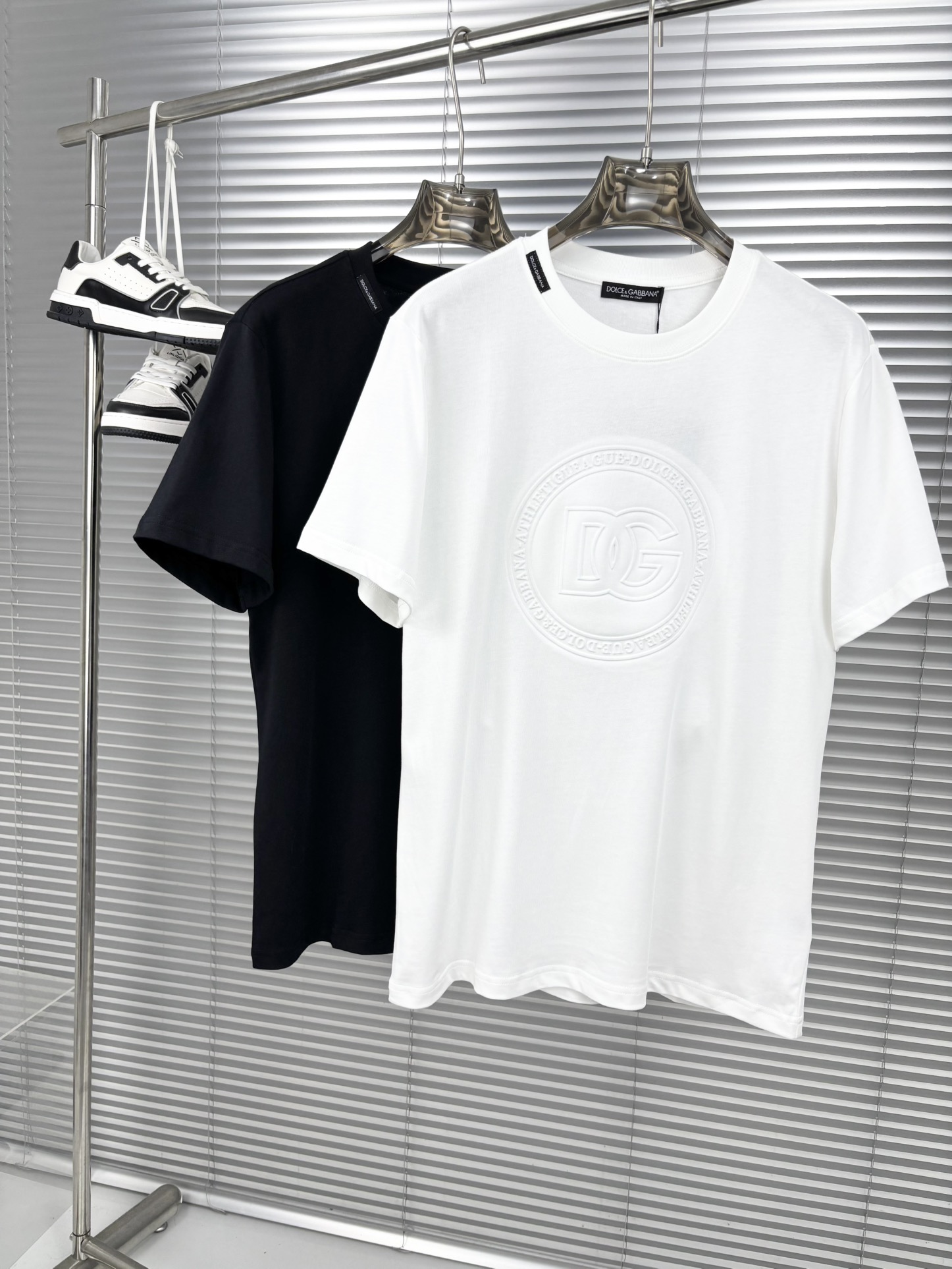 Dolce & Gabbana Embossed Logo T-Shirt | Short Sleeve, Premium Cotton