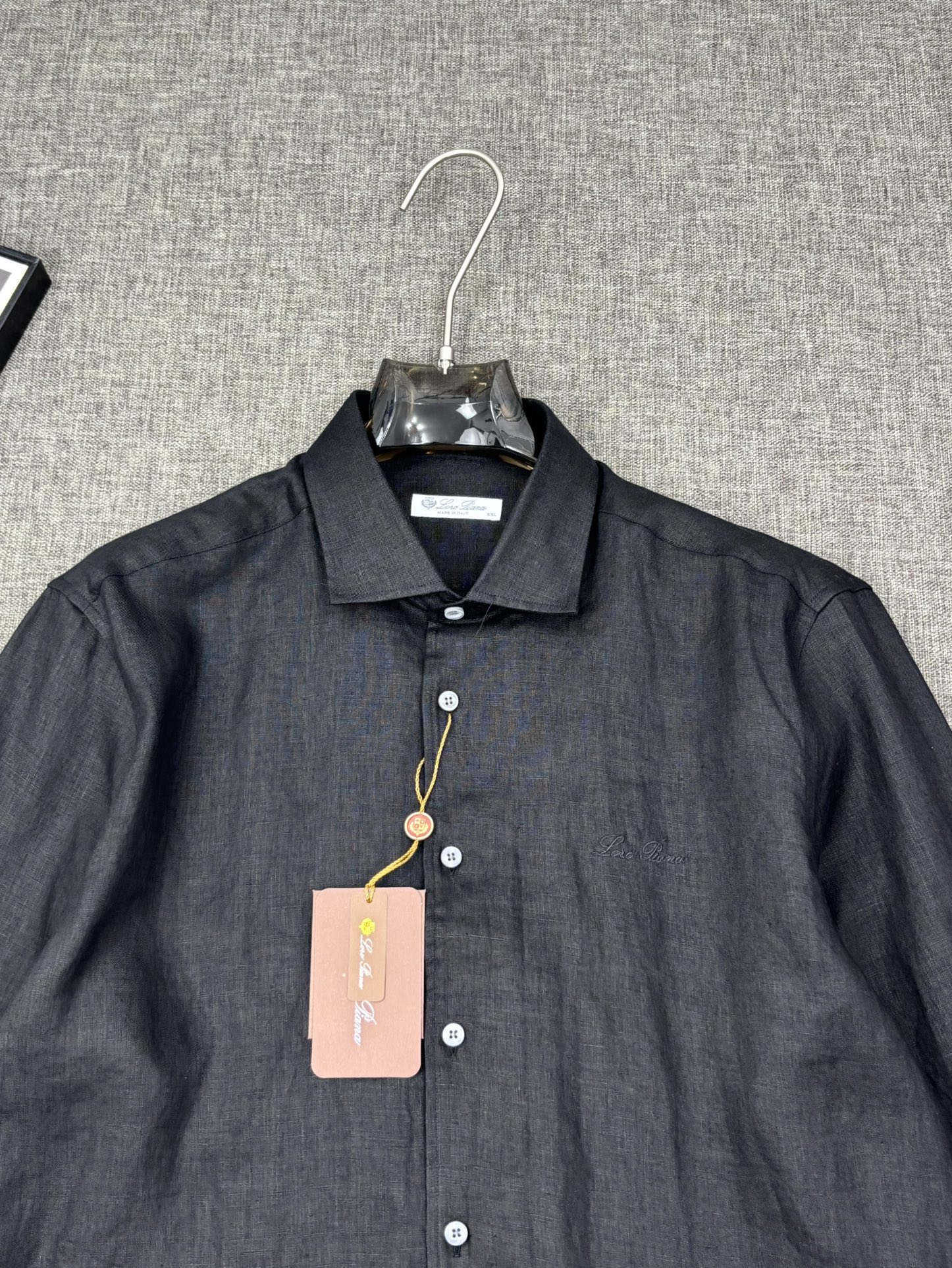 2026六个色齐色齐码，翻单，出货！！！史诗级别的亚麻衬衫，Loro Piana独家巨献，胸前刺绣log