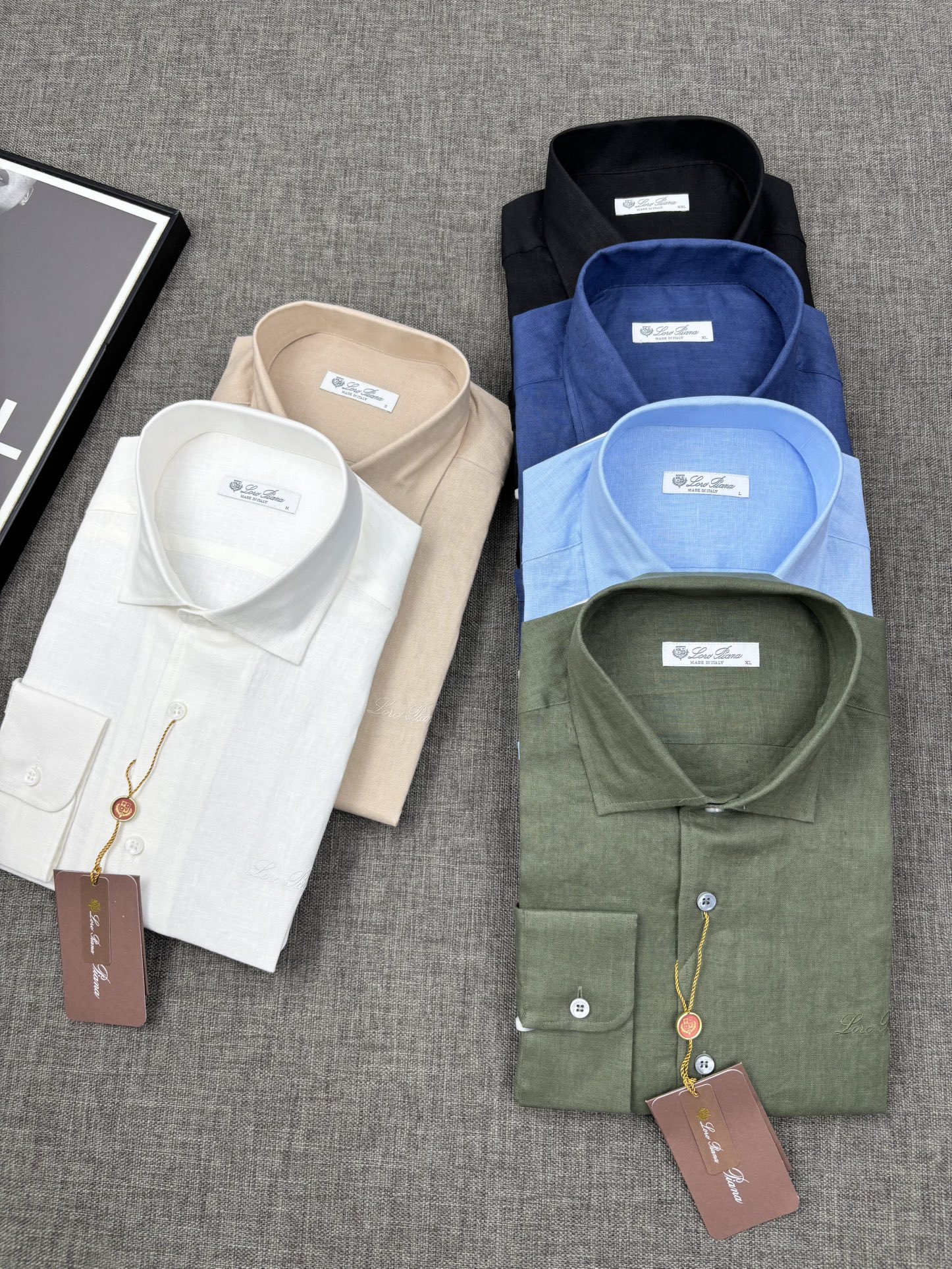 2026六个色齐色齐码，翻单，出货！！！史诗级别的亚麻衬衫，Loro Piana独家巨献，胸前刺绣log