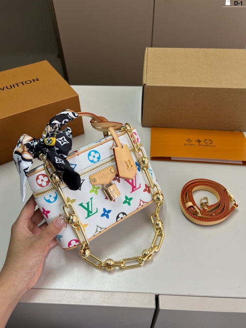 Louis Vuitton Vanity PM Bag Monogram Multicolore Leather White, 20 x 12 cm