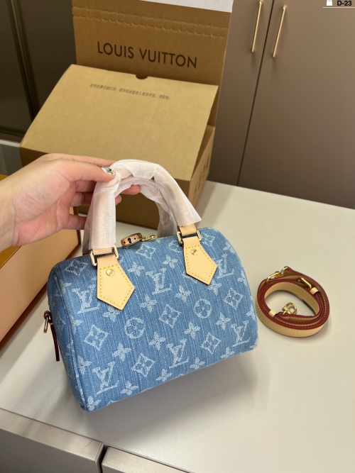 Louis Vuitton Denim Speedy Bandouliere 20: Chic & Compact Crossbody Bag
